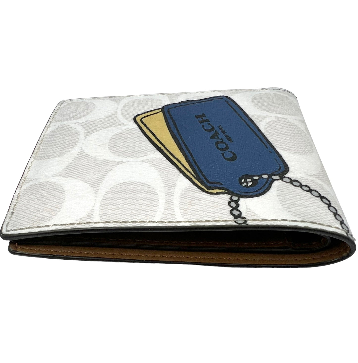 Coach Cream 3-in-1 Trompe L'oeil Signature Print Wallet