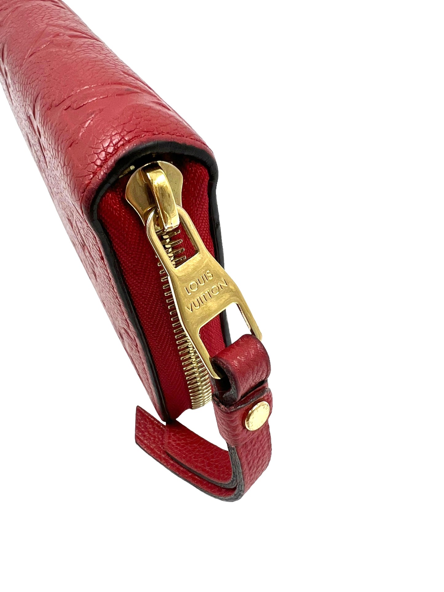 Louis Vuitton Red Empreinte Leather Zippy Wallet