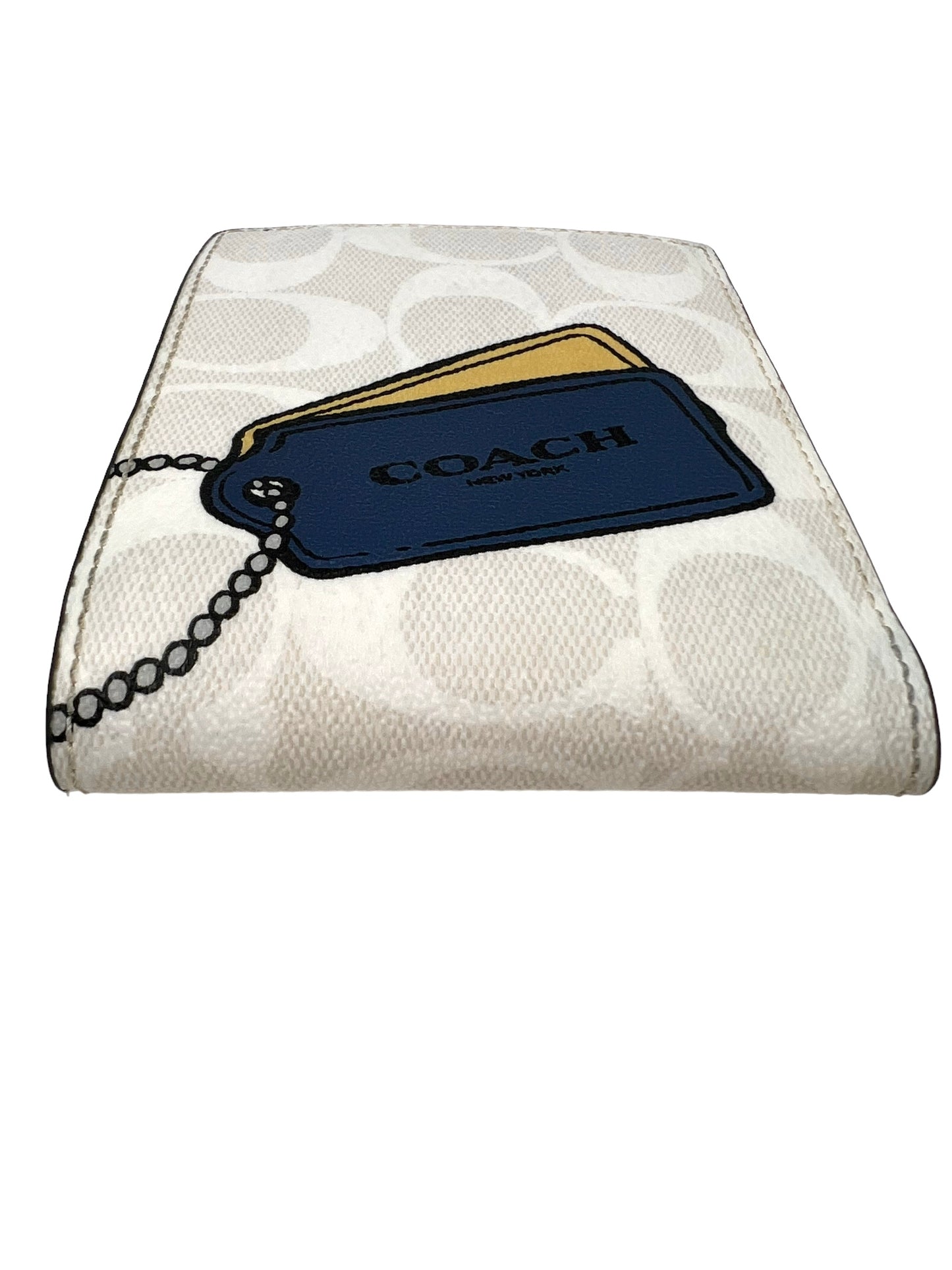 Coach Cream 3-in-1 Trompe L'oeil Signature Print Wallet