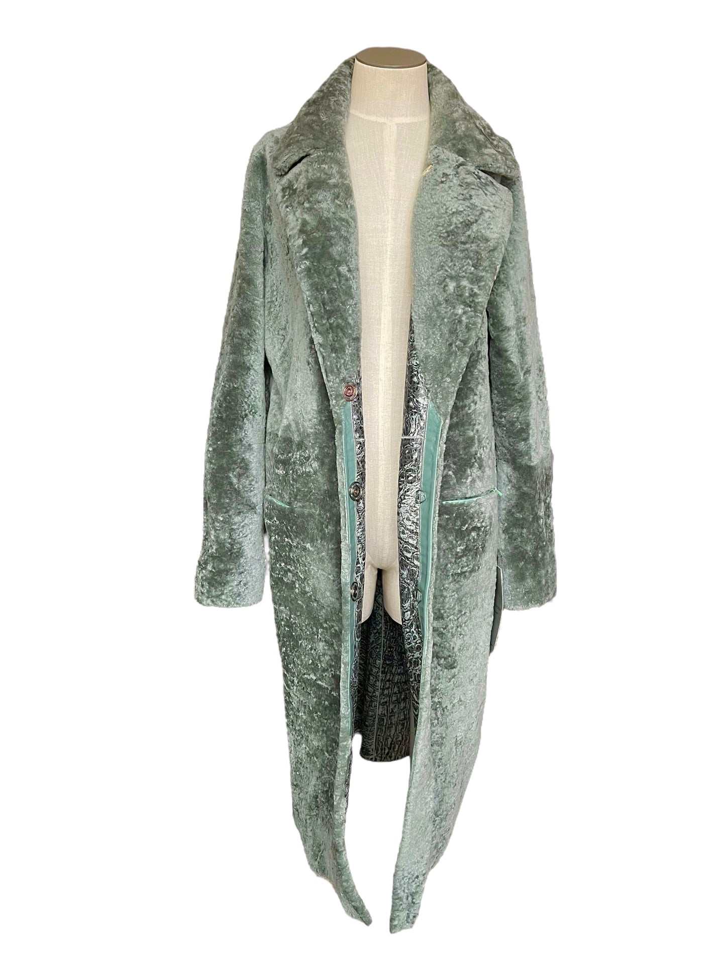 Levinson Size L Sage Reversible Leather Coat