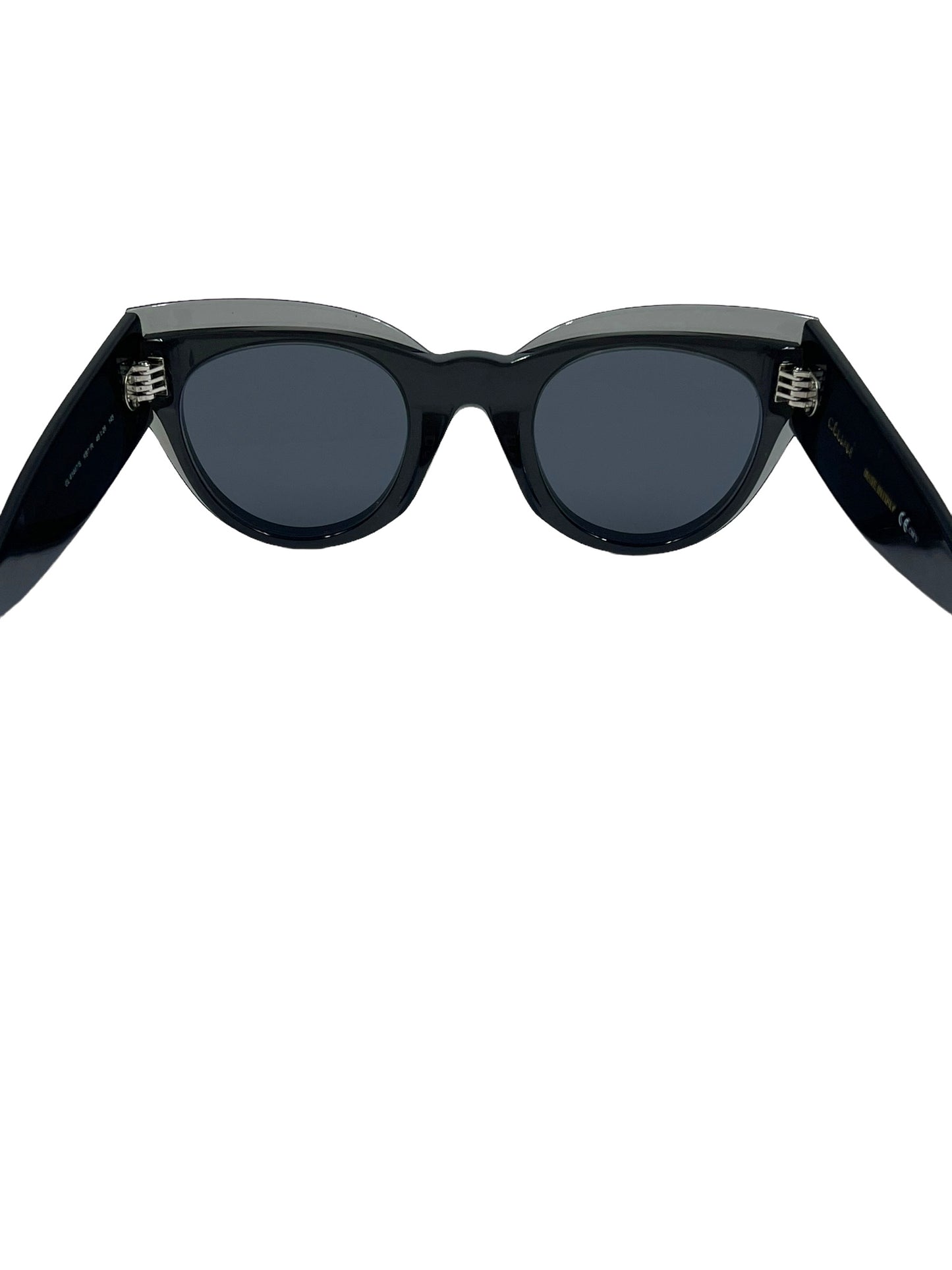 Celine CL41447/S Black Round Cat Eye Sunglasses