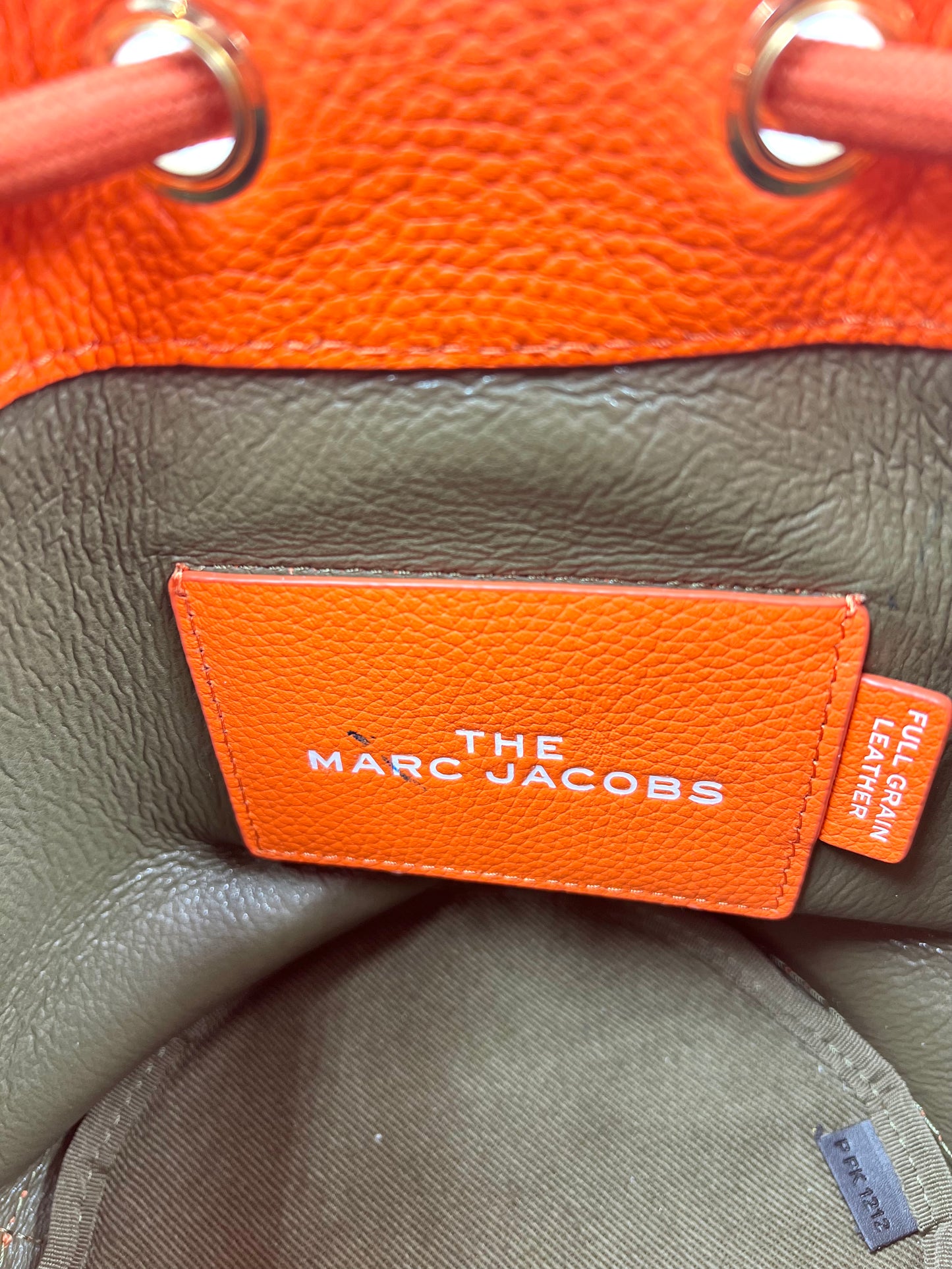 Marc Jacobs Electric Orange Leather 'The Bucket Bag' Shoulder Bag
