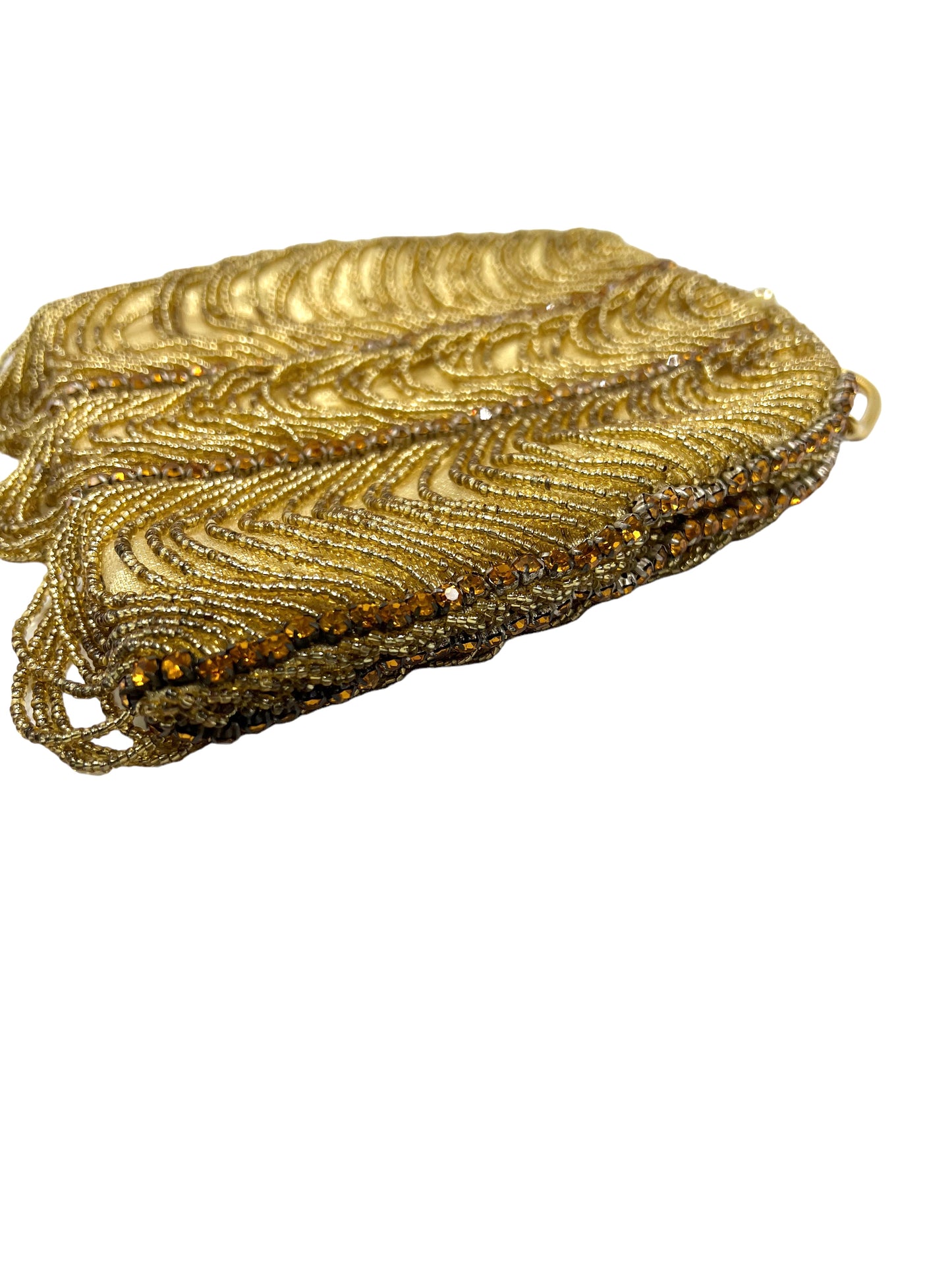Walborg Vintage Gold Beaded Embellished Evening Bag