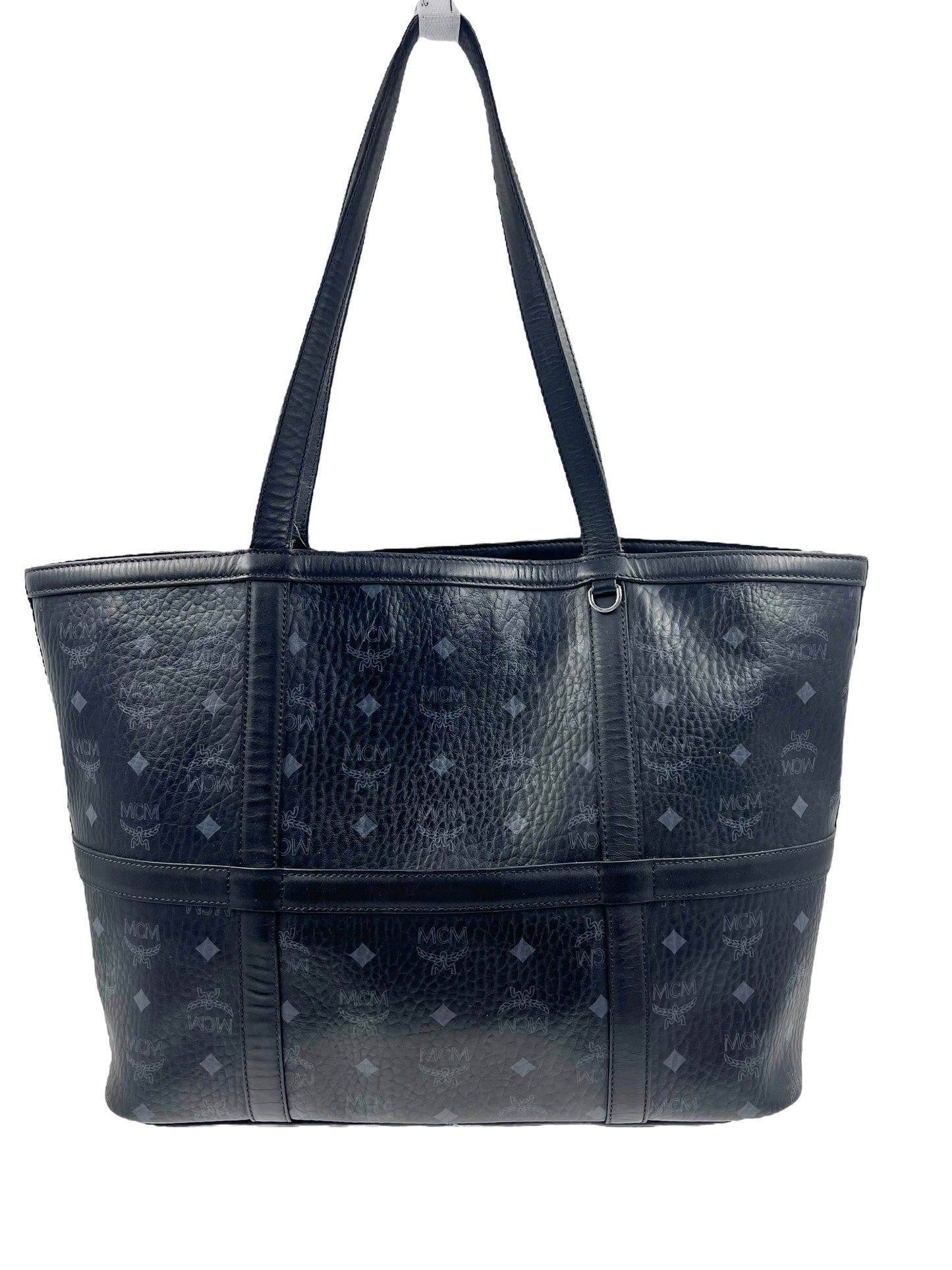 MCM Black Visetos Delmy Medium Shopper Tote
