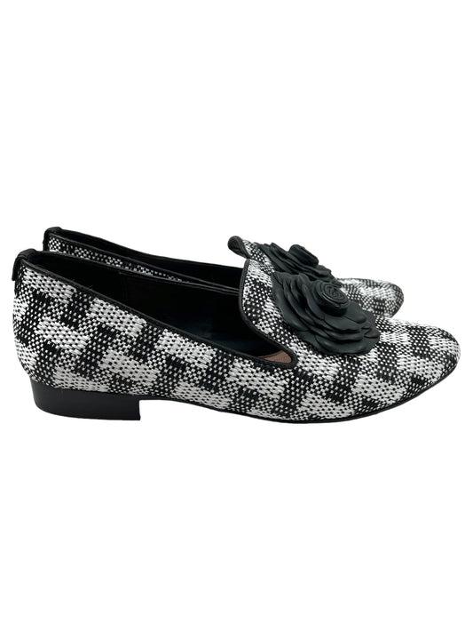 Taryn Rose Size 8 Black & White Plaid Brigitta Flats