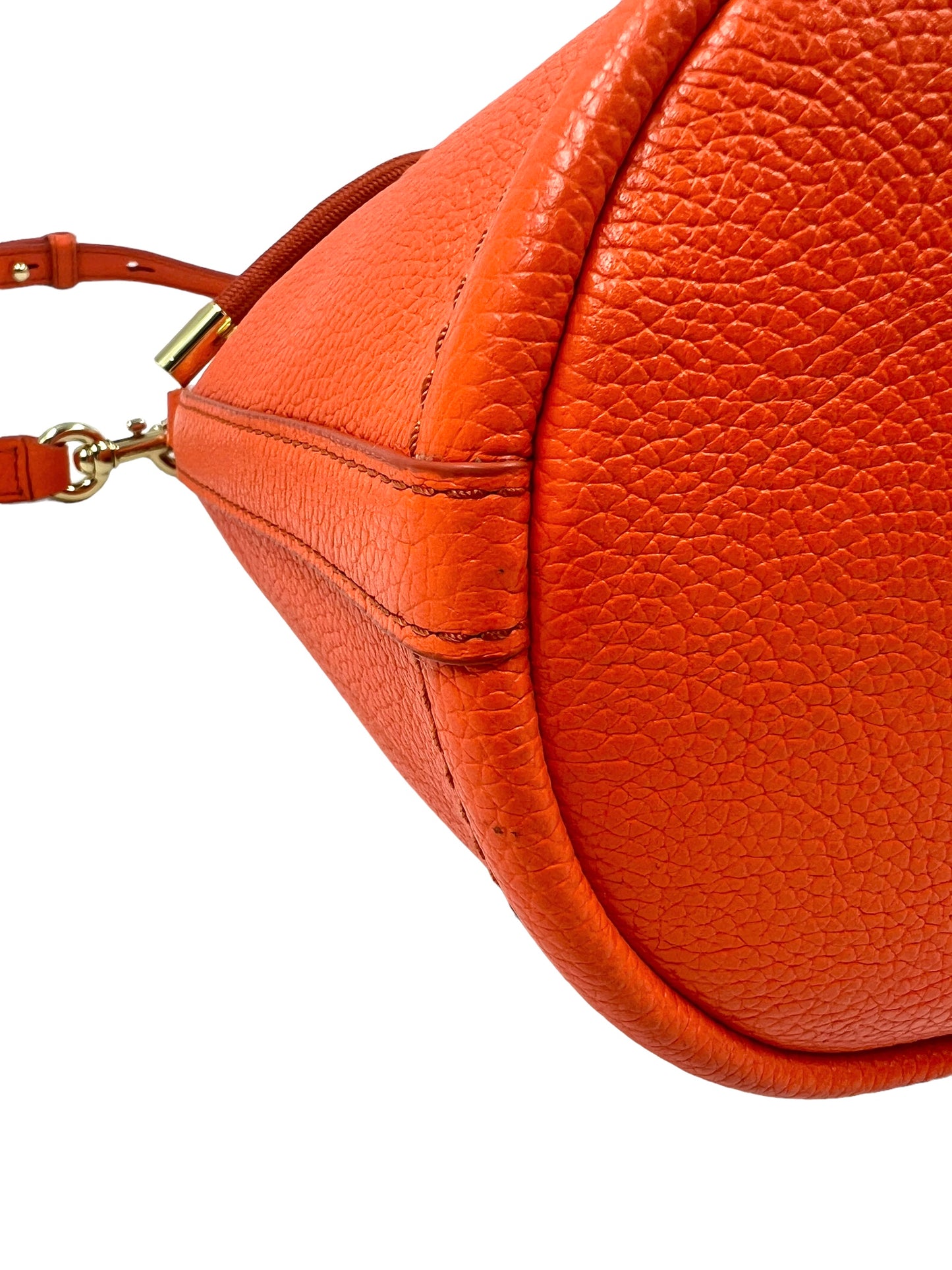 Marc Jacobs Electric Orange Leather 'The Bucket Bag' Shoulder Bag