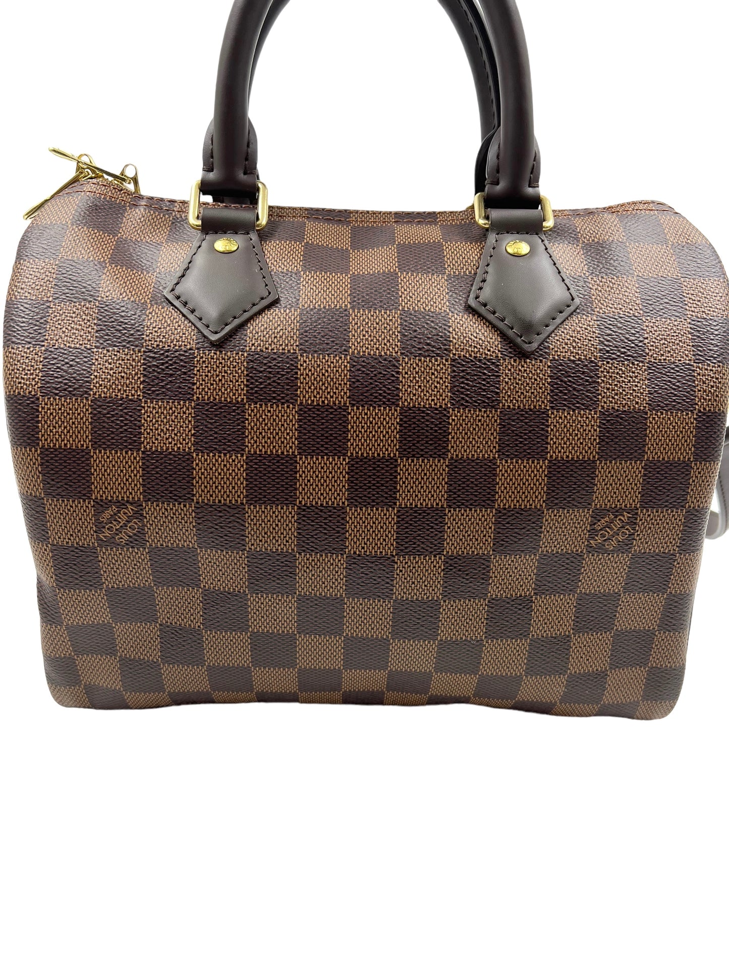 Louis Vuitton Damier Ebene Speedy 25 Bandouliere Handbag