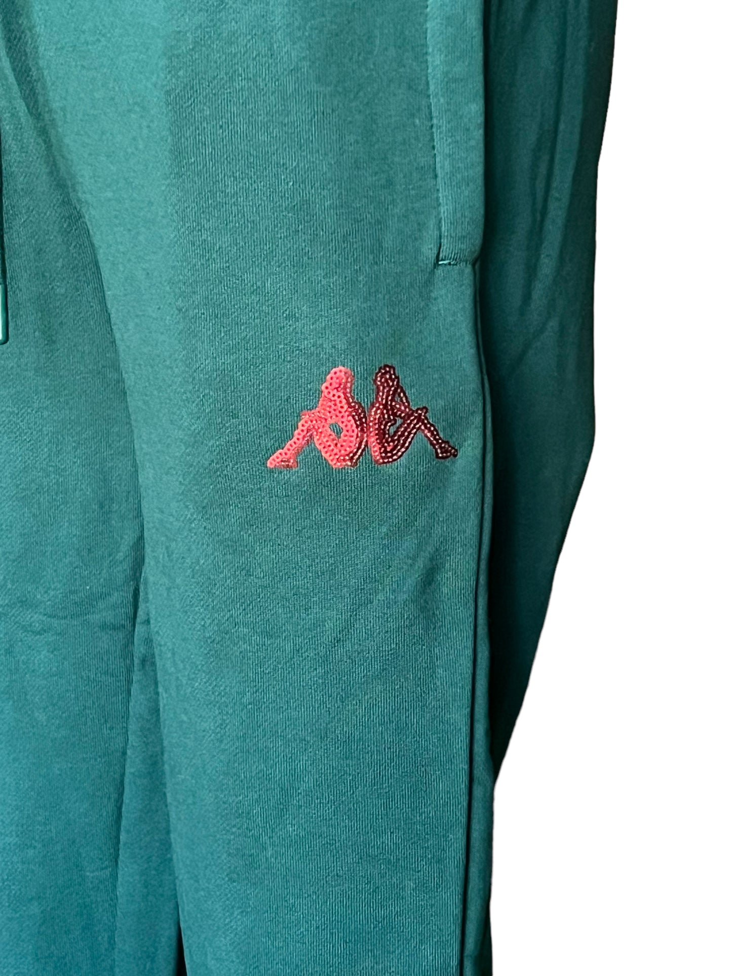 Kappa Size M Green Authentic Glitty Sweatpants