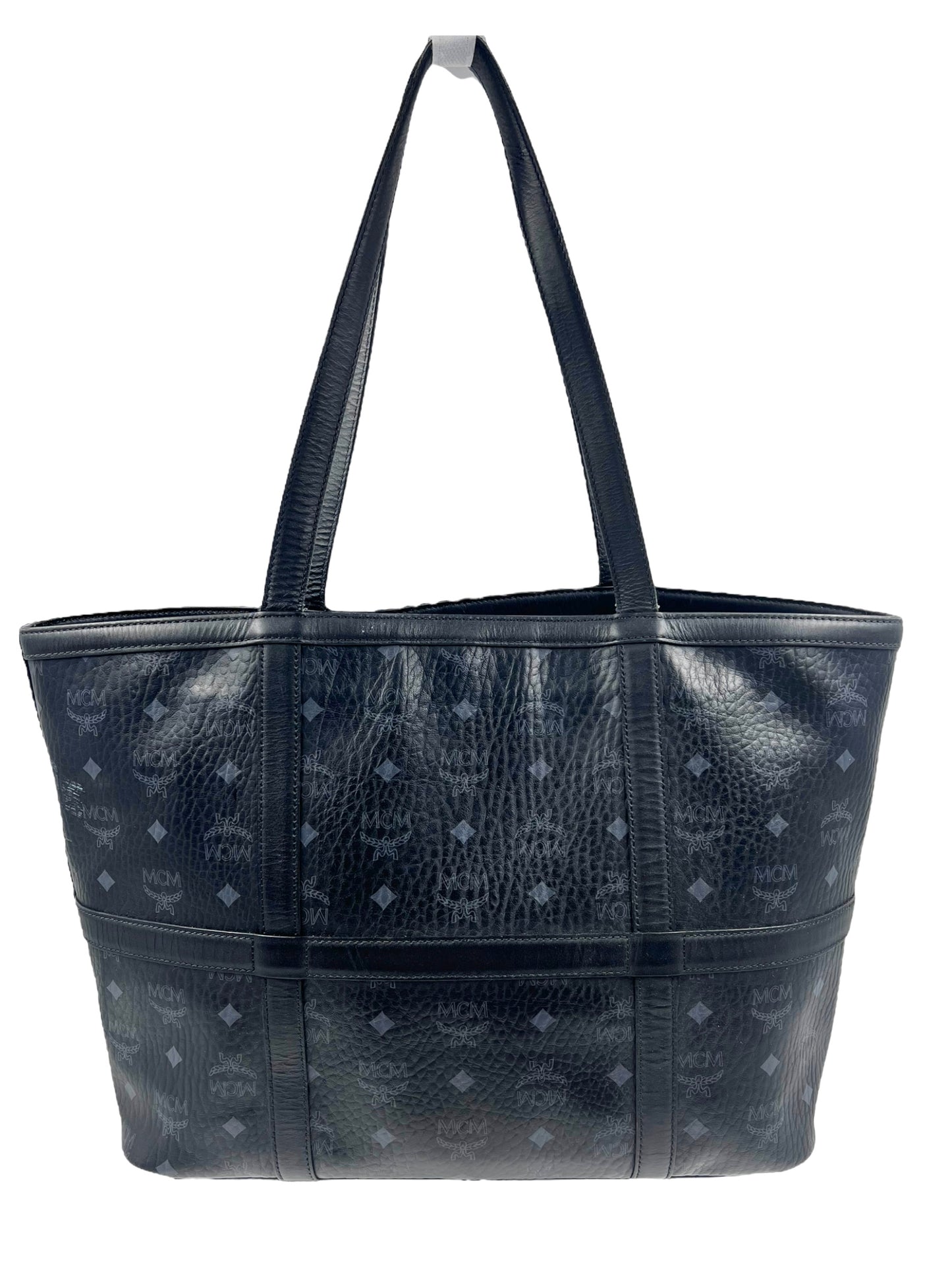 MCM Black Visetos Delmy Medium Shopper Tote