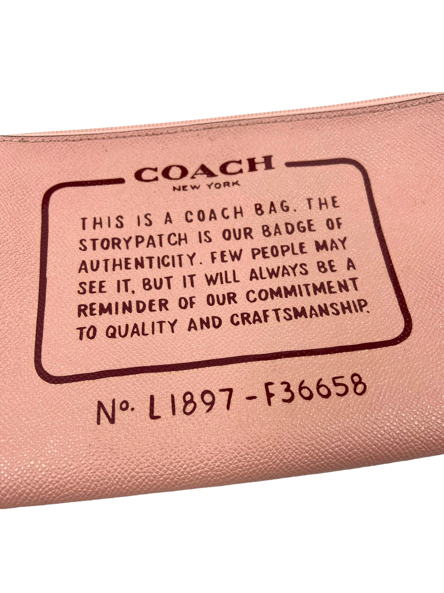 Coach Pink Storypatch Large Wristlet Pouch