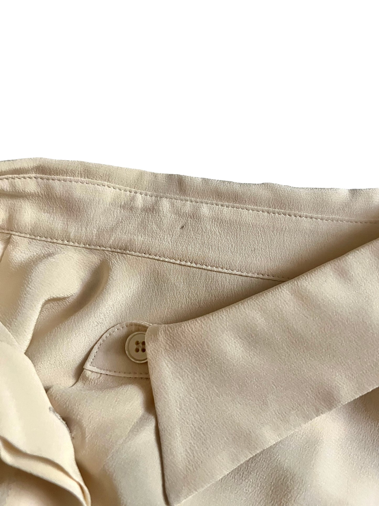 Stella McCartney Silk Crepe Tiger Embroidered Arlo Size 36 Button Down Shirt