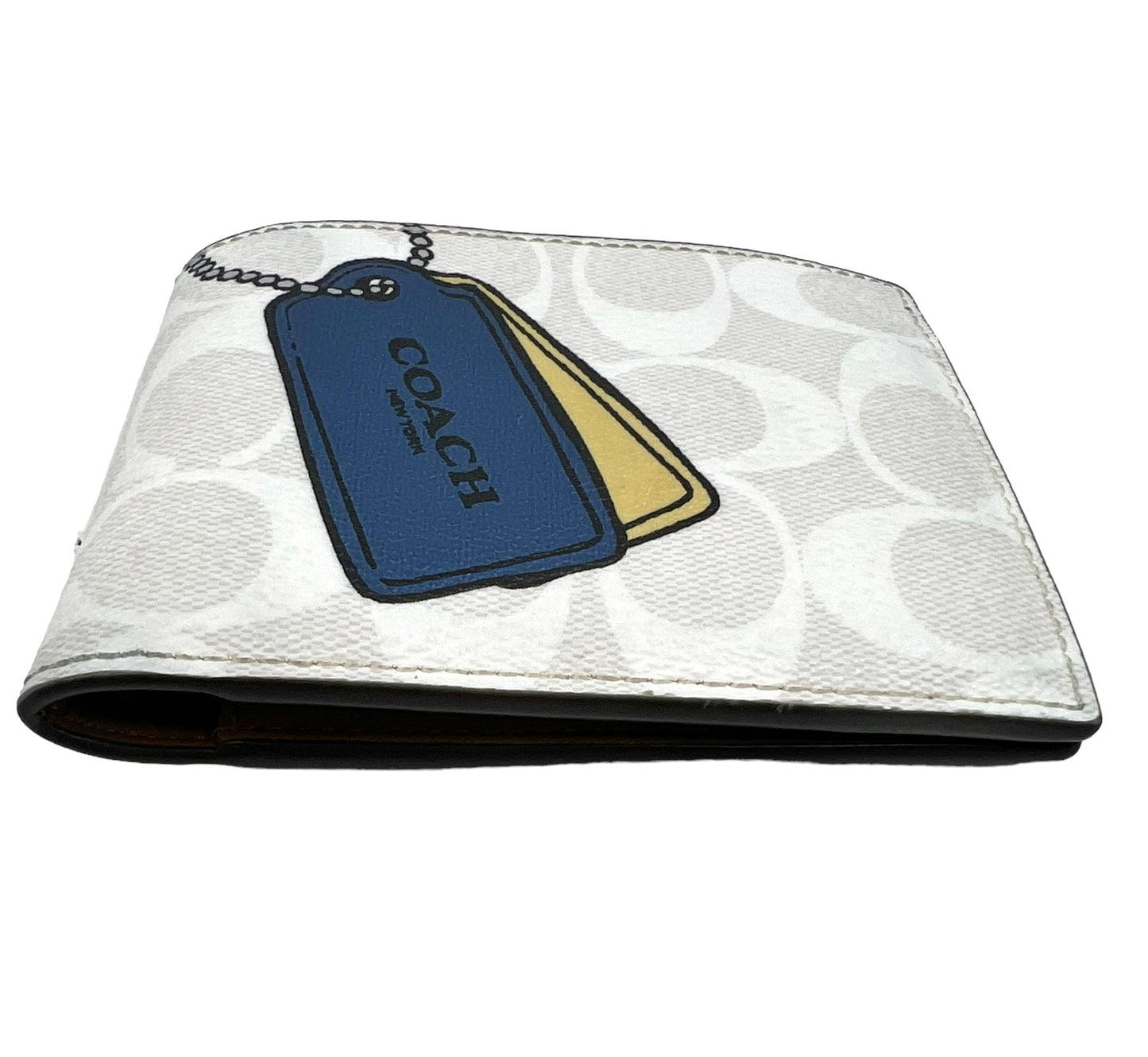 Coach Cream 3-in-1 Trompe L'oeil Signature Print Wallet