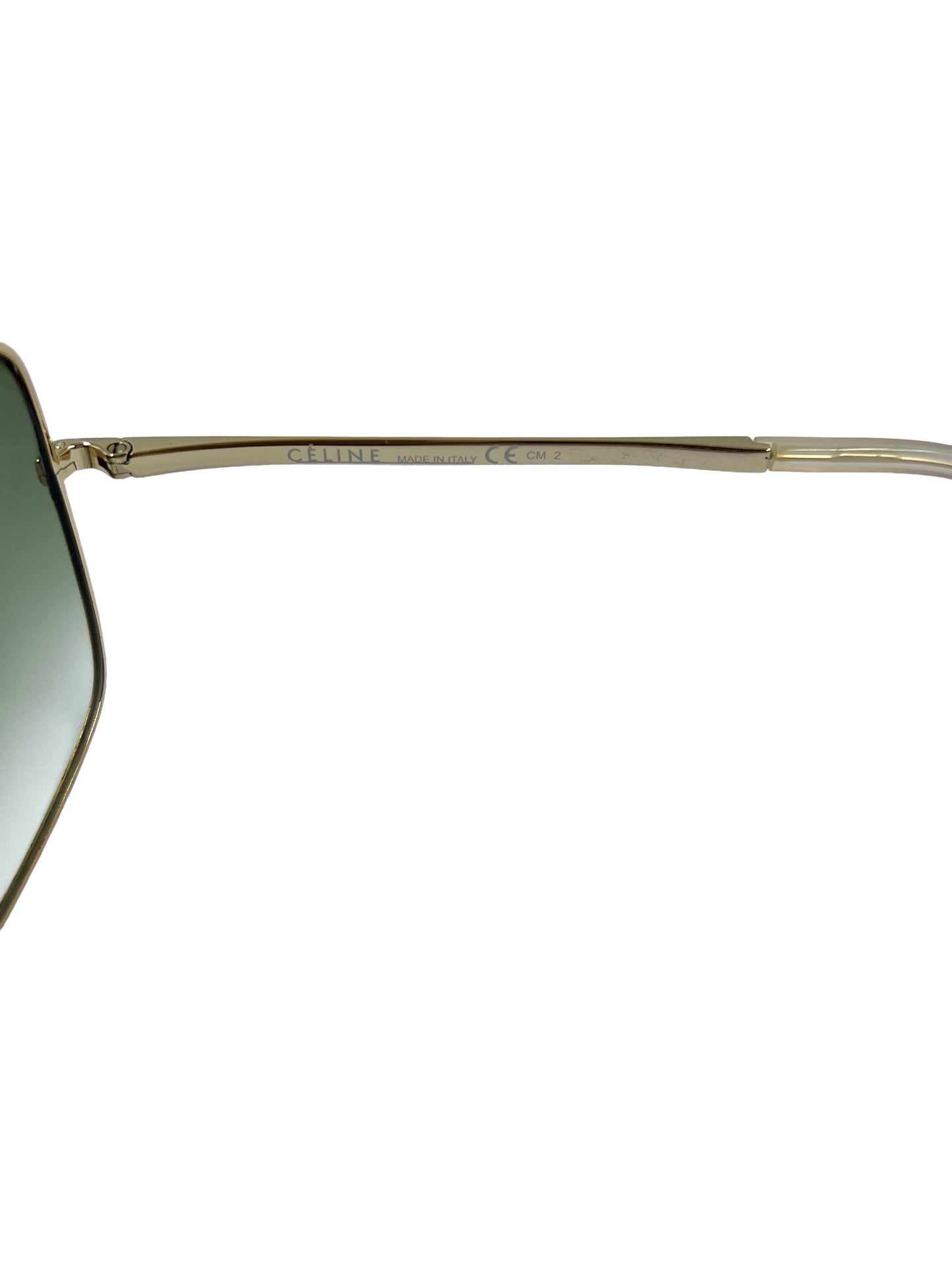 Celine CL41808/S Gold Metal Frame Square Sunglasses