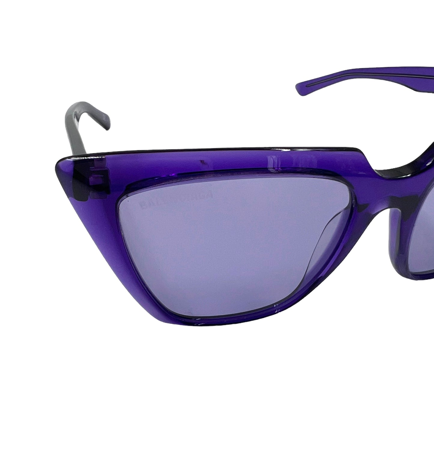 Balenciaga BB0046S 55mm Purple Squared Cat Eye Sunglasses