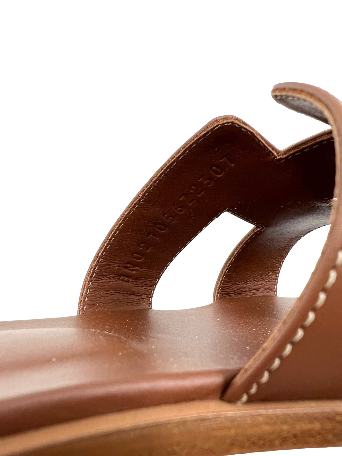 Hermes Size 39 Brown Oran Sandals