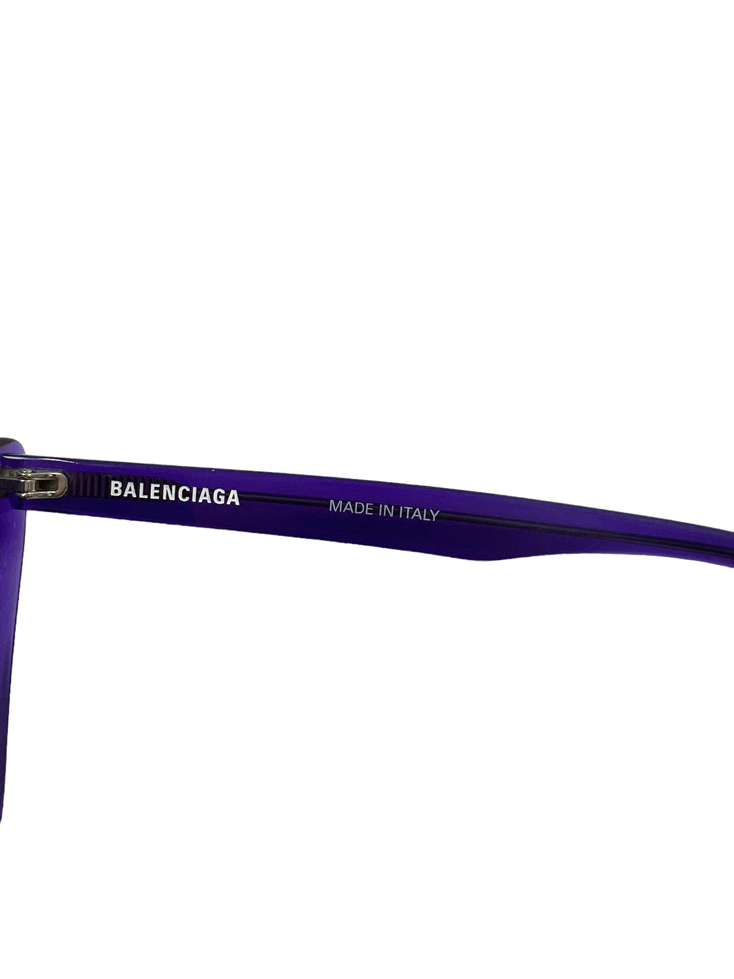 Balenciaga BB0046S 55mm Purple Squared Cat Eye Sunglasses