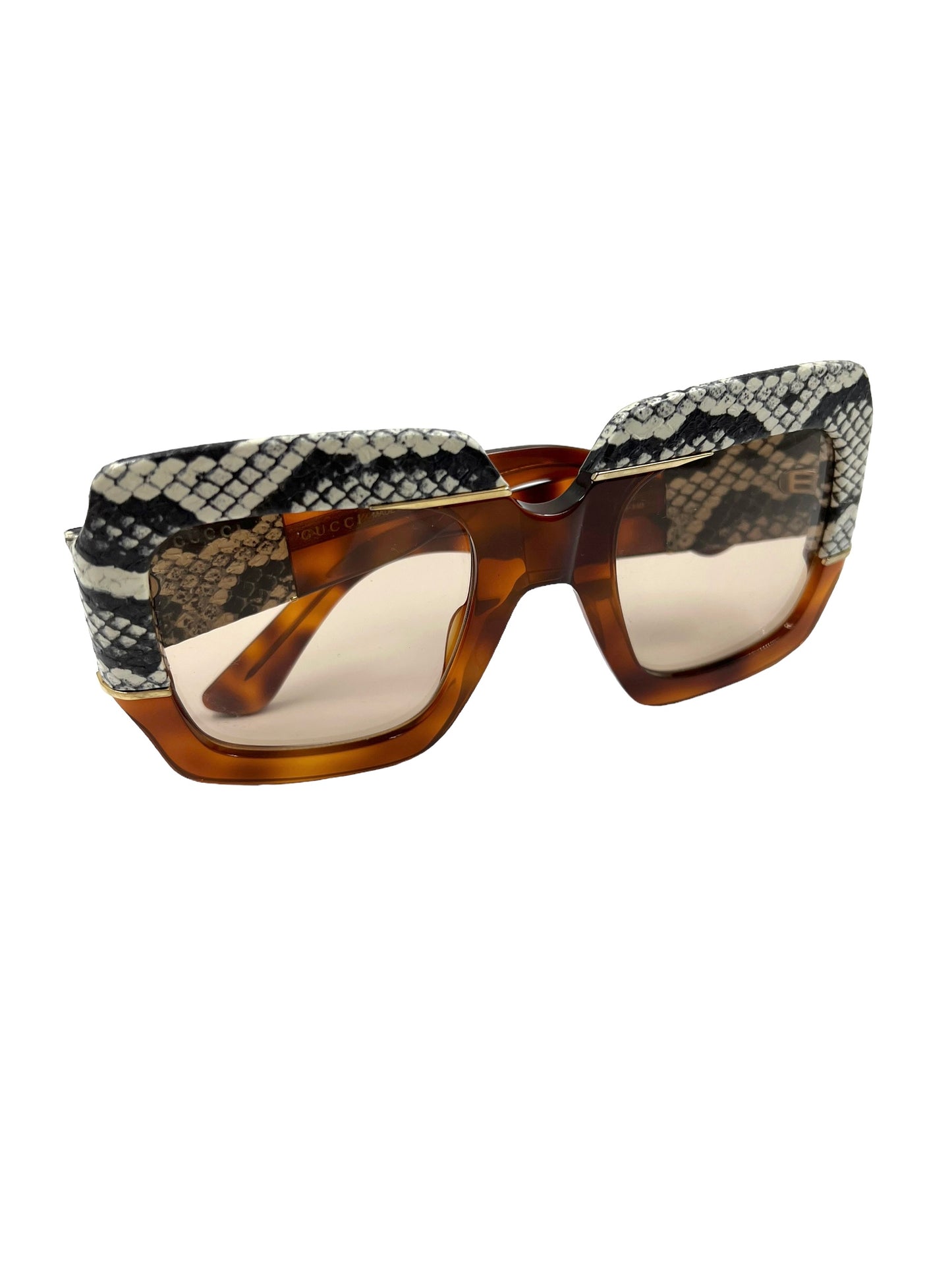 Gucci GG0484S Tortoise Snake Fantasy Sunglasses