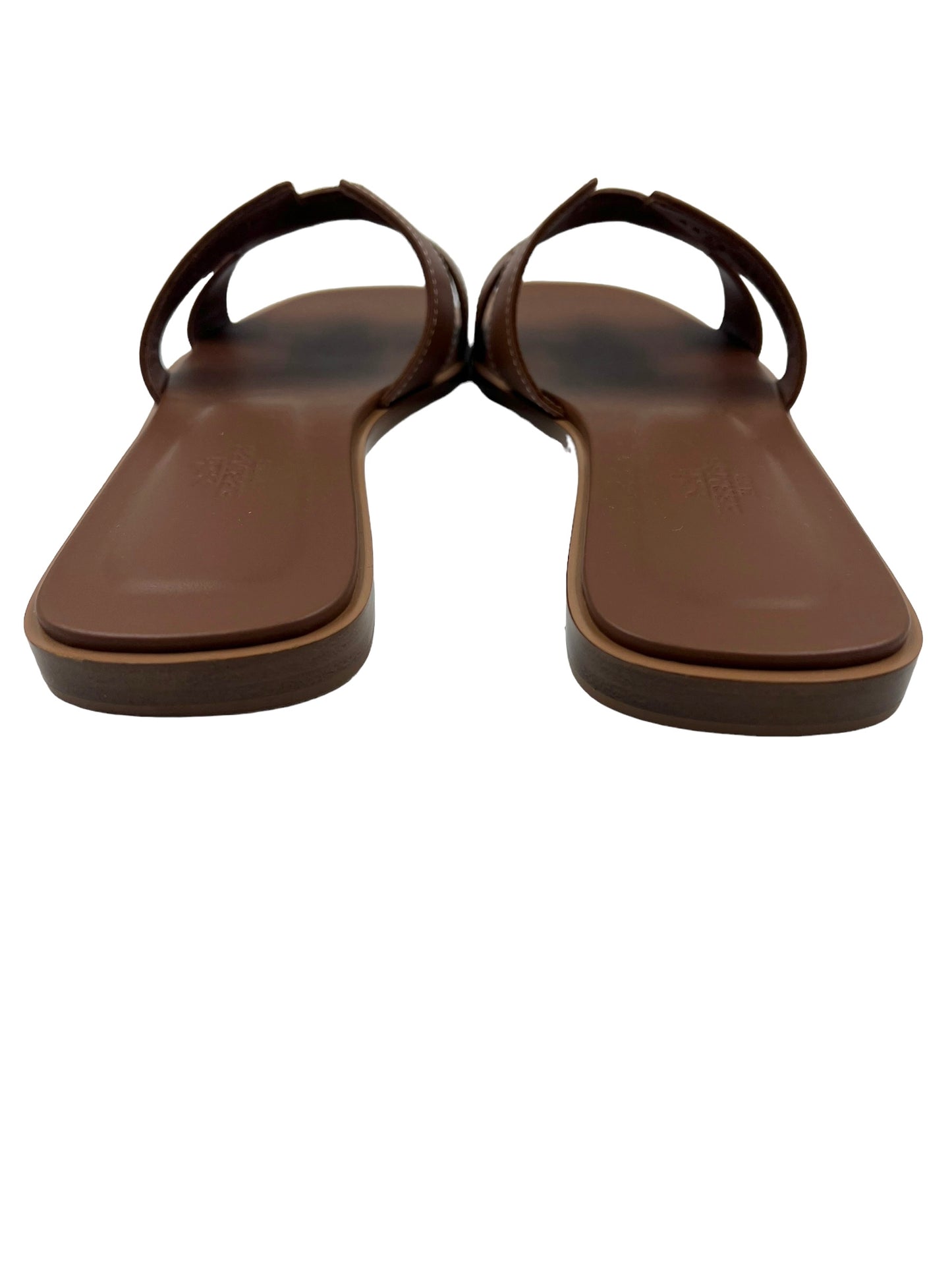 Hermes Size 39 Brown Oran Sandals