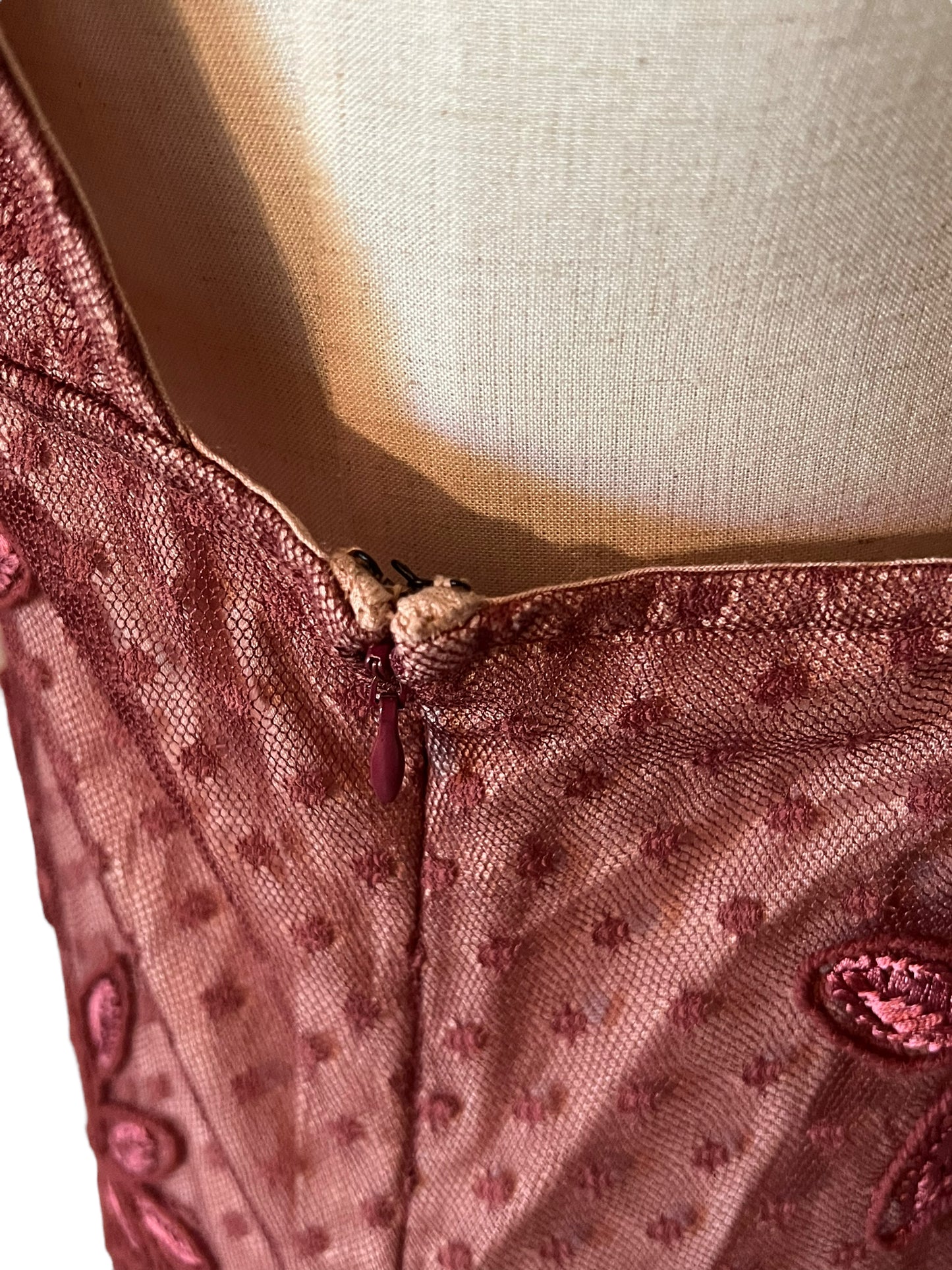 Free People Size L Sundown Mauve Lace Mini Dress