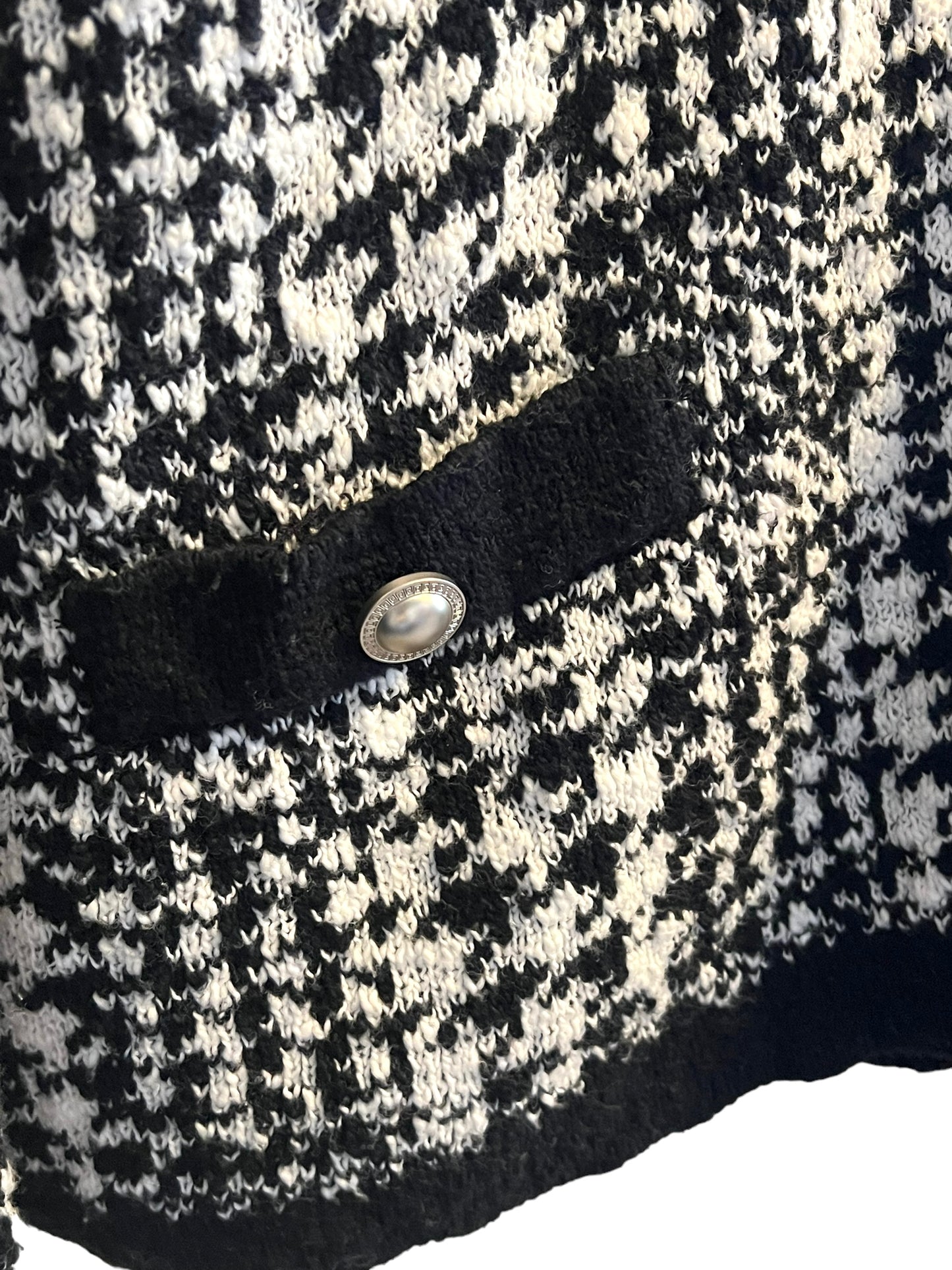 Chico's Size XL Black Tweed Cardigan