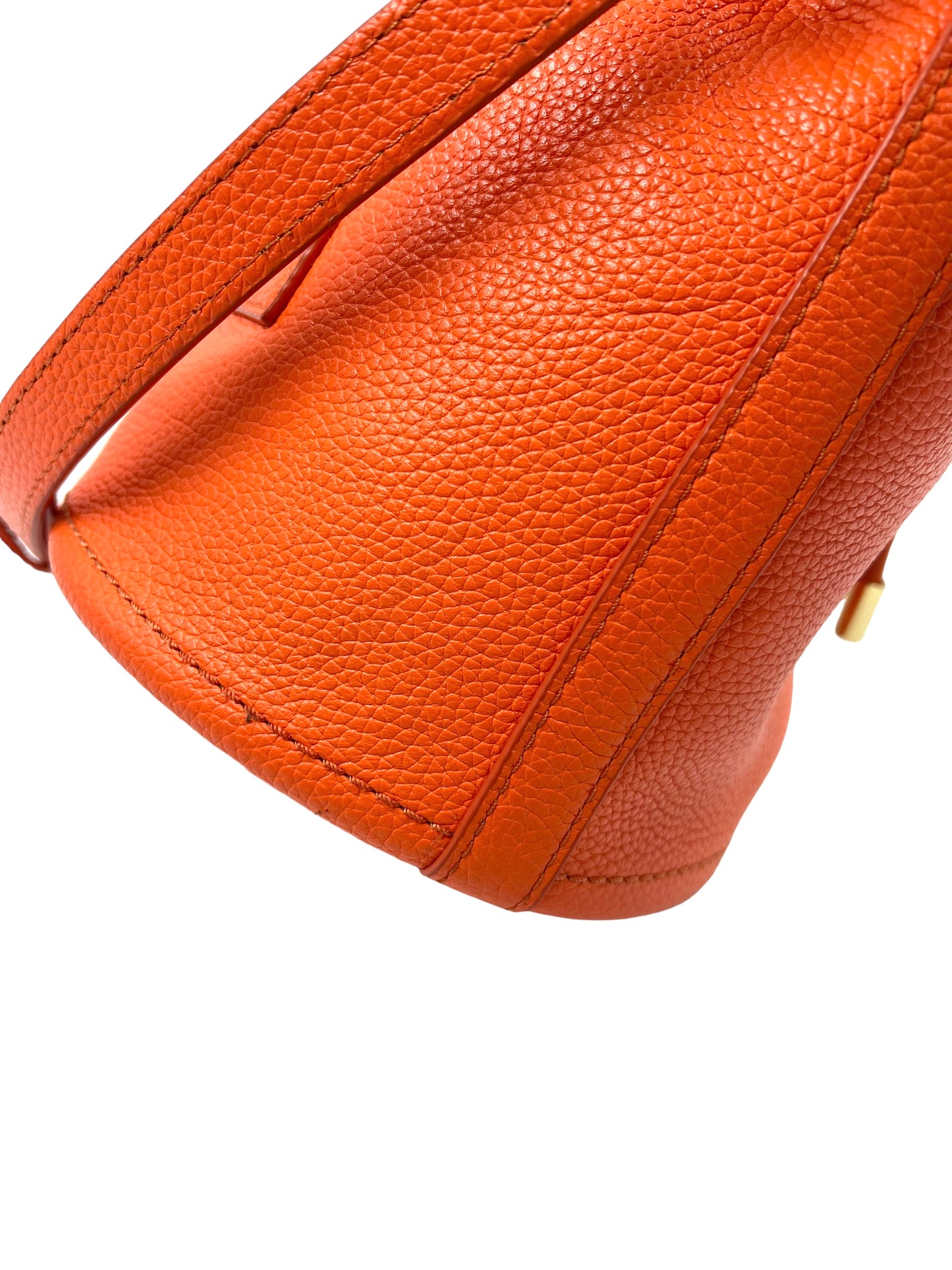 Marc Jacobs Electric Orange Leather 'The Bucket Bag' Shoulder Bag