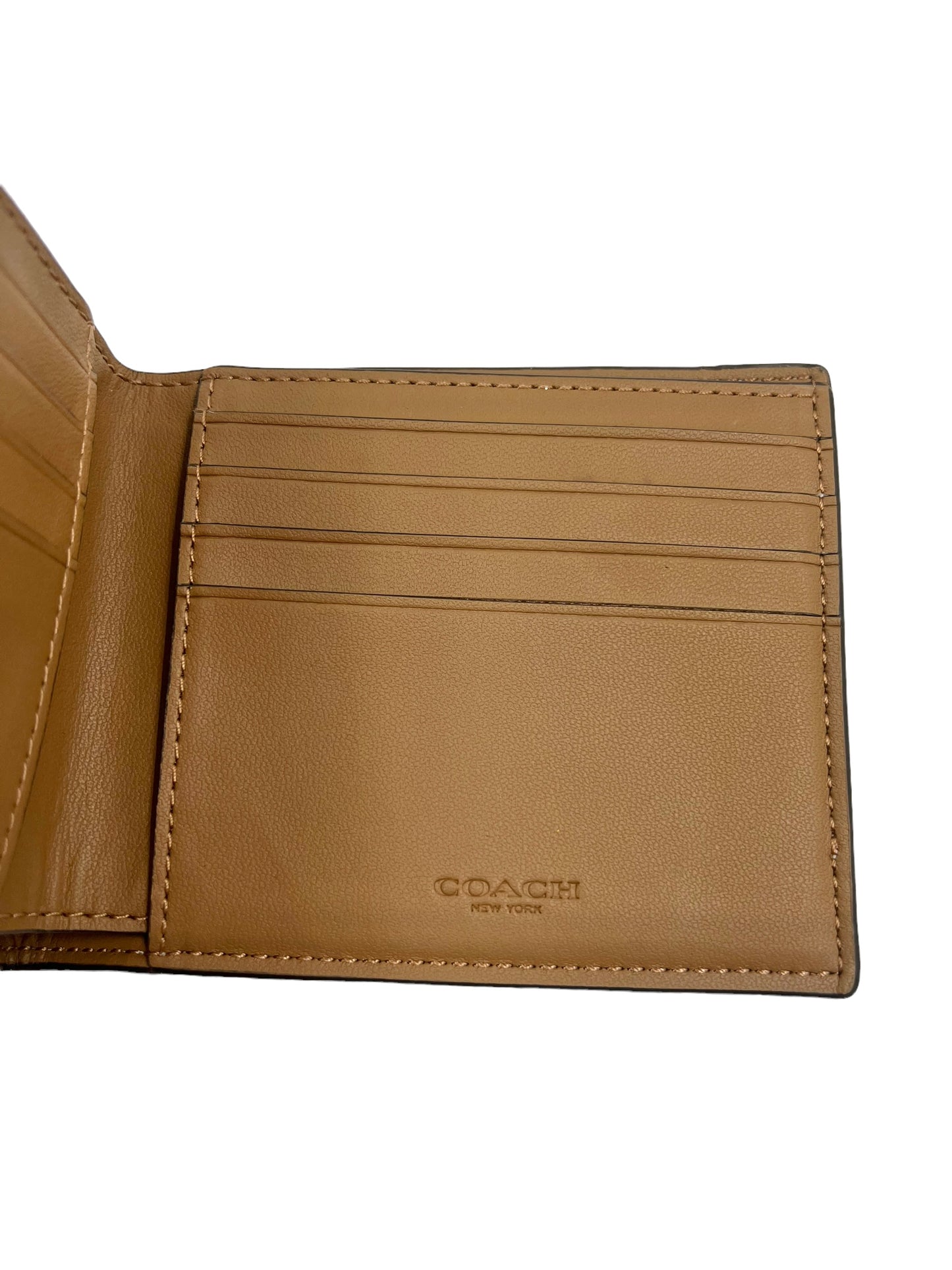 Coach Cream 3-in-1 Trompe L'oeil Signature Print Wallet