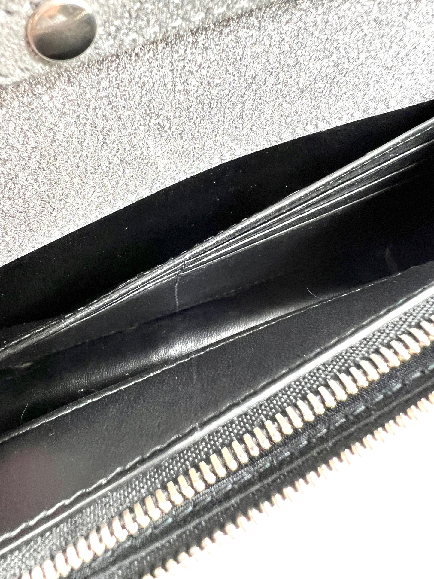 Balenciaga Silver Bb Chain Wallet Glitter Bag