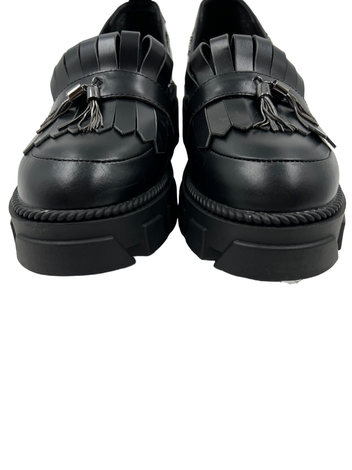 Kelsi Dagger Brooklyn Size 9 Black Leather Burke Platform Loafer