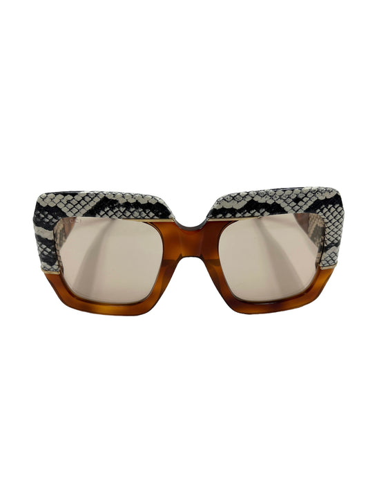 Gucci GG0484S Tortoise Snake Fantasy Sunglasses