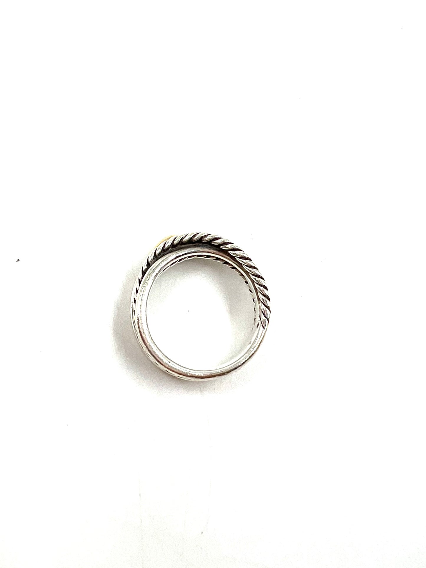 David Yurman Size 4.5 Sterling Silver 6mm X Crossover Band Ring