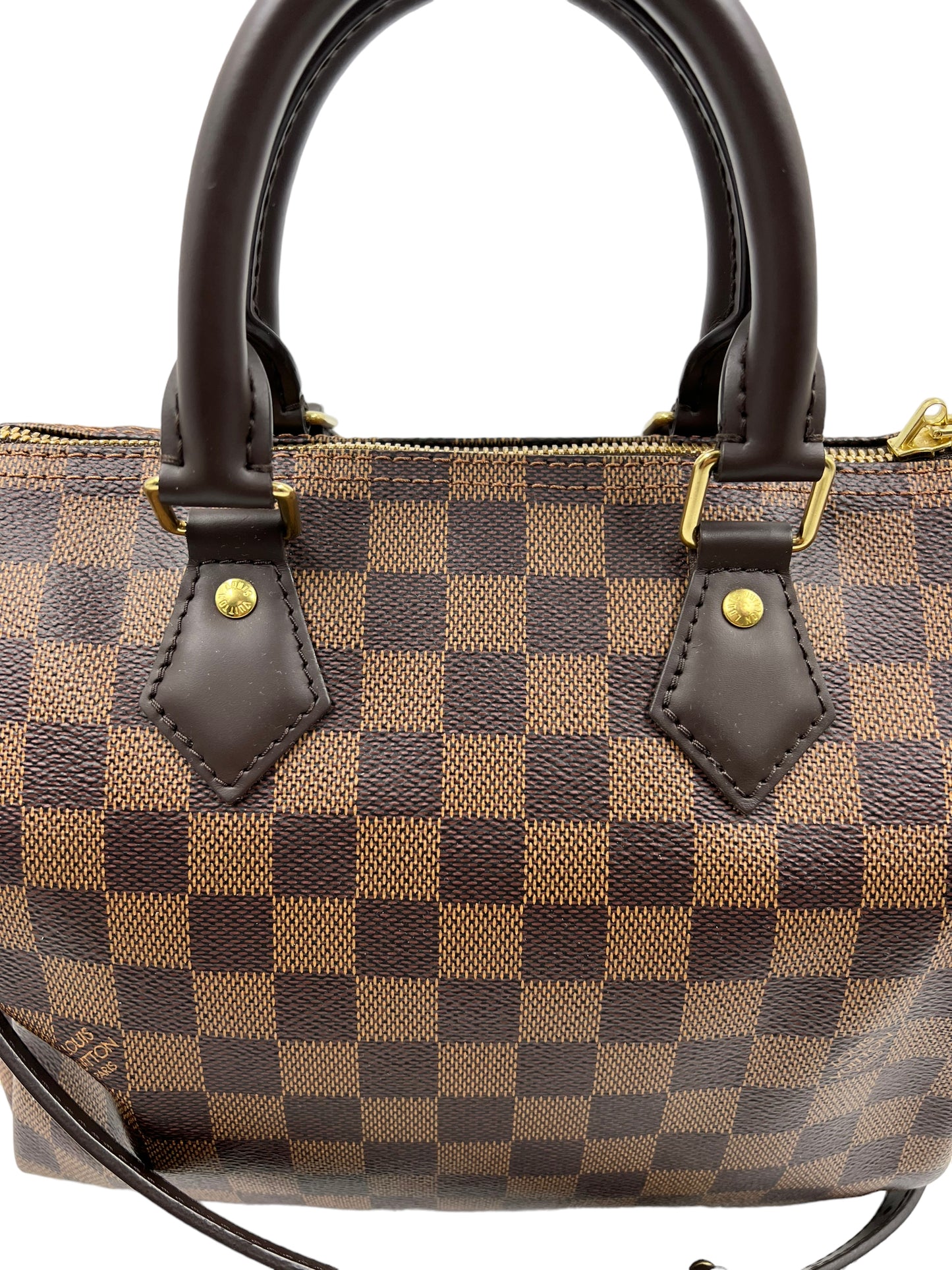 Louis Vuitton Damier Ebene Speedy 25 Bandouliere Handbag