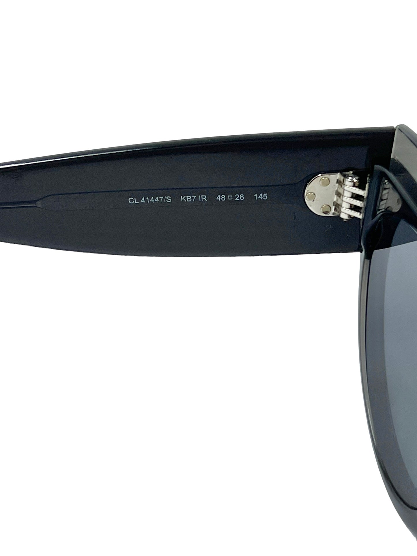 Celine CL41447/S Black Round Cat Eye Sunglasses