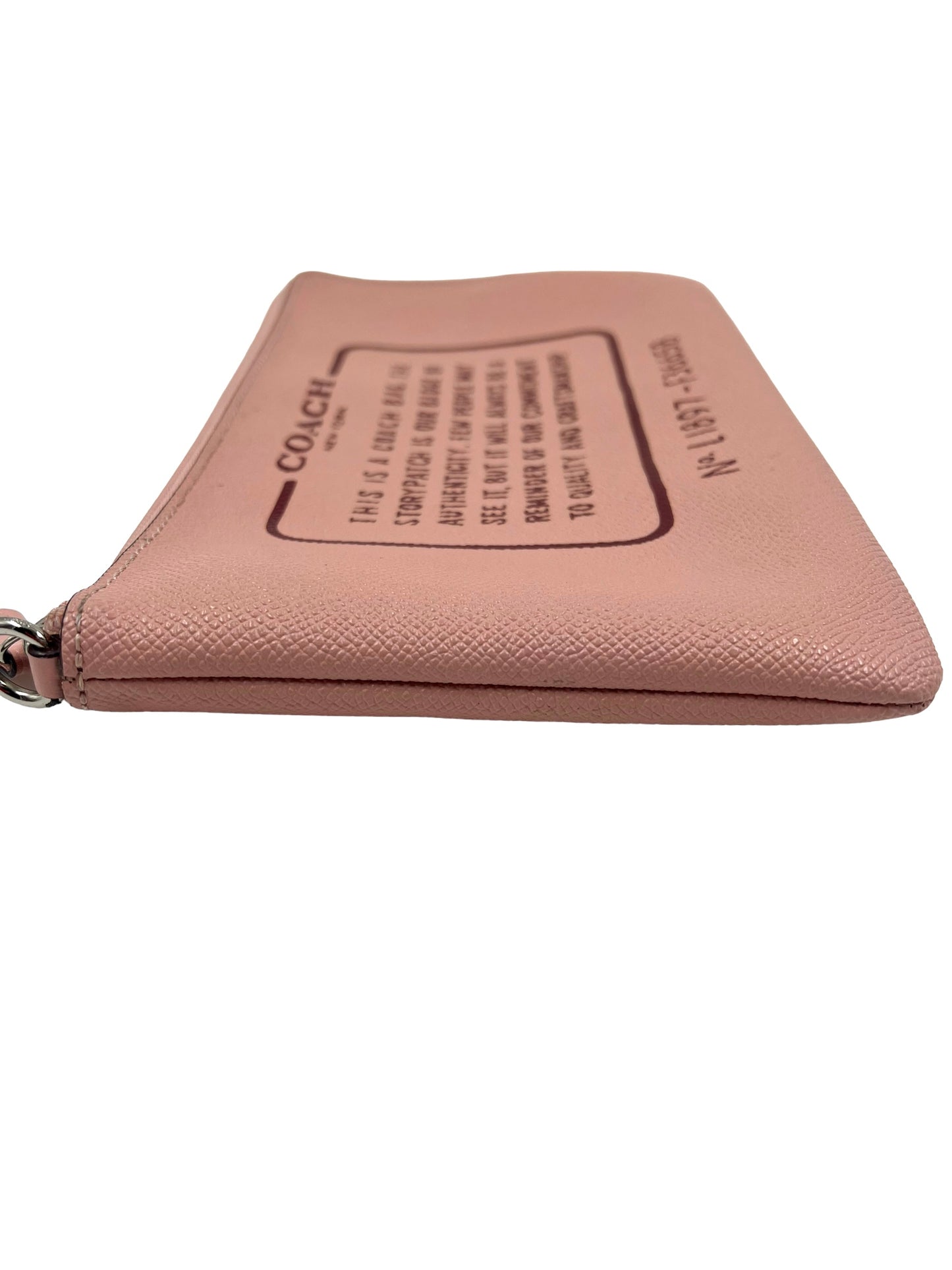 Coach Pink Storypatch Large Wristlet Pouch