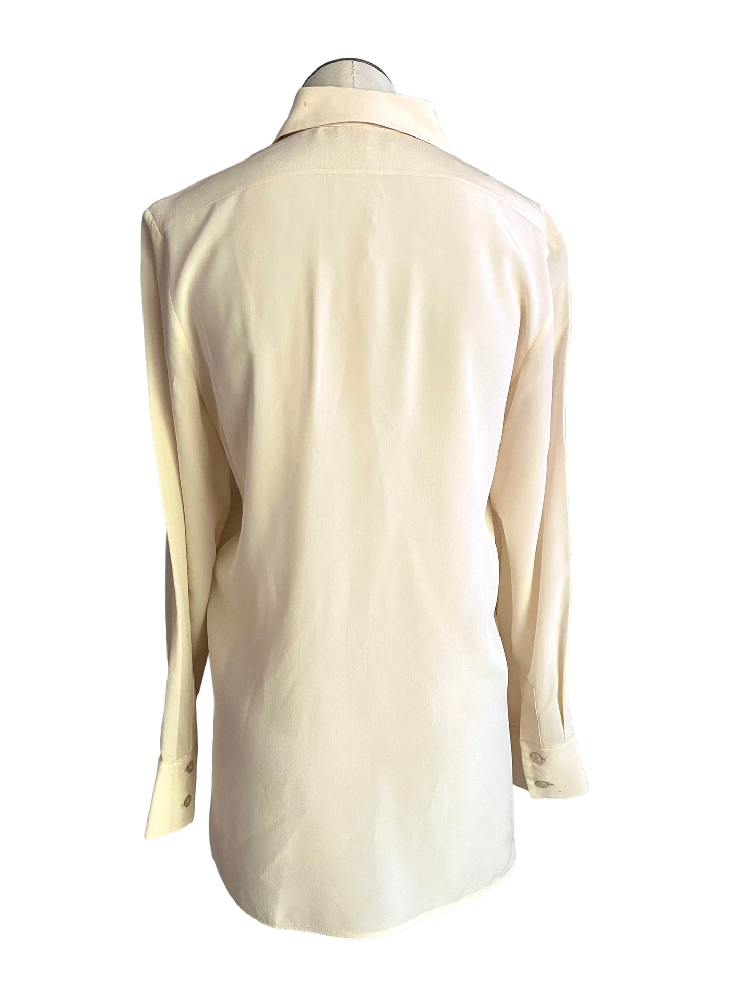 Stella McCartney Silk Crepe Tiger Embroidered Arlo Size 36 Button Down Shirt