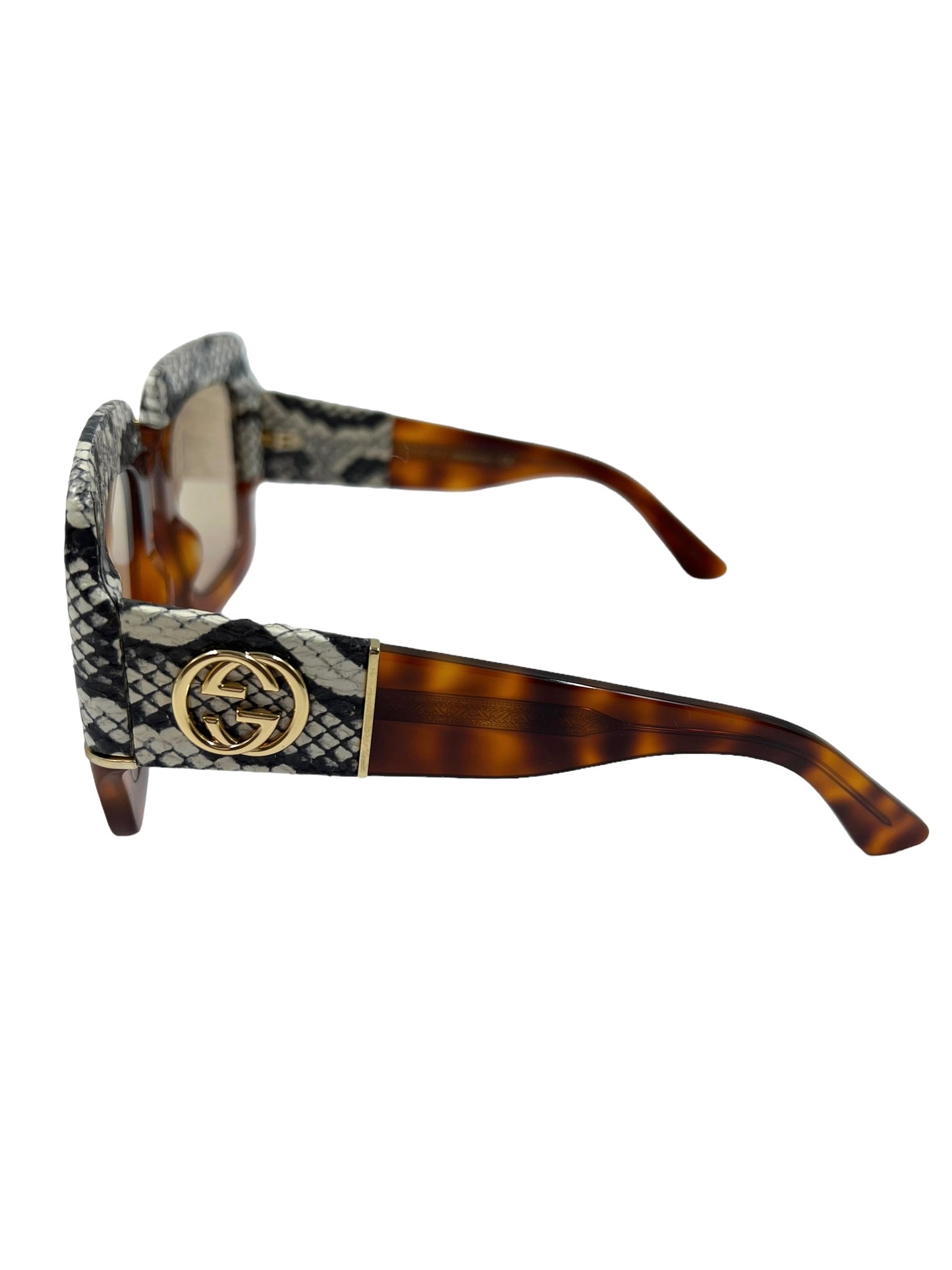 Gucci GG0484S Tortoise Snake Fantasy Sunglasses