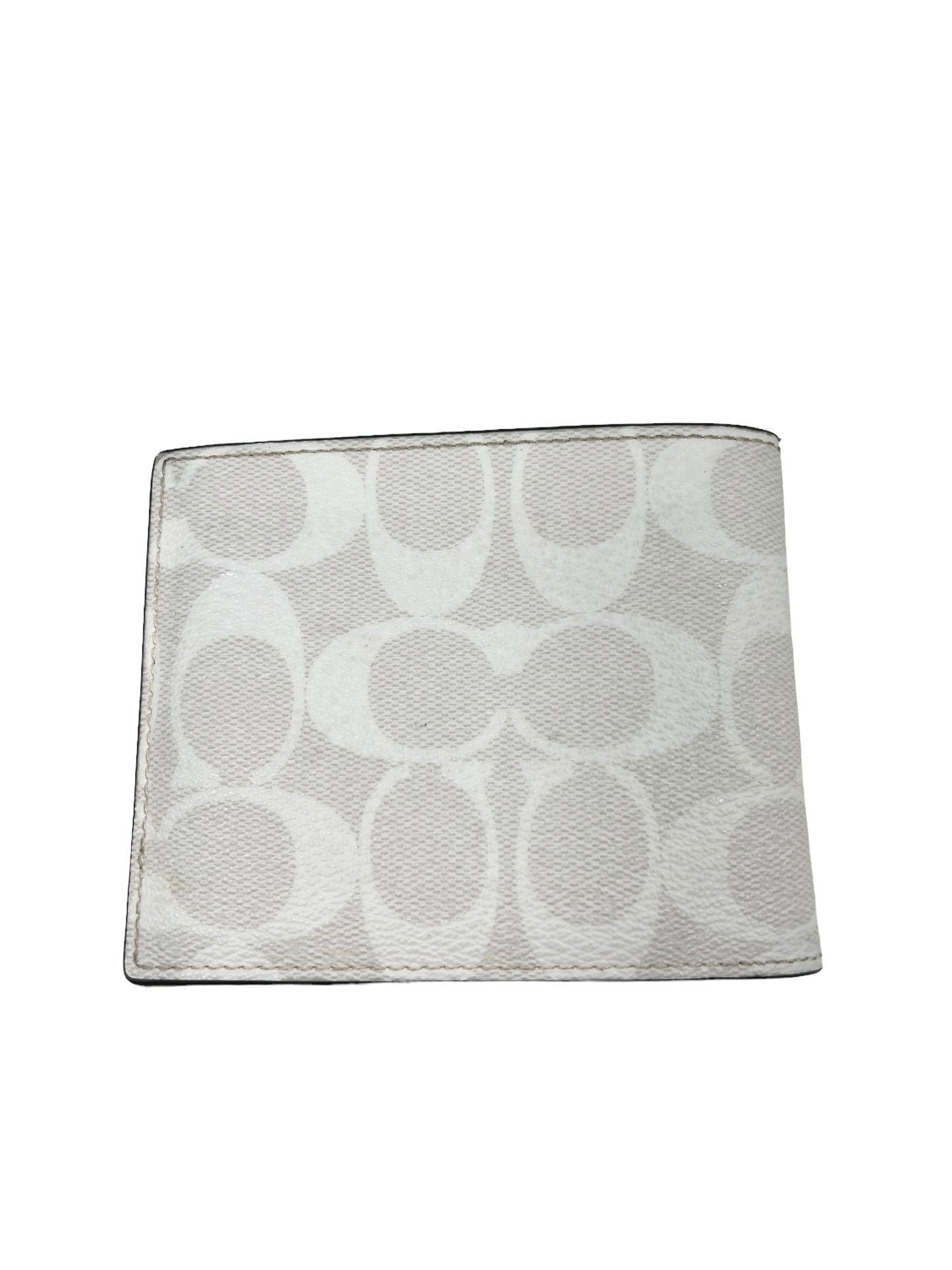 Coach Cream 3-in-1 Trompe L'oeil Signature Print Wallet