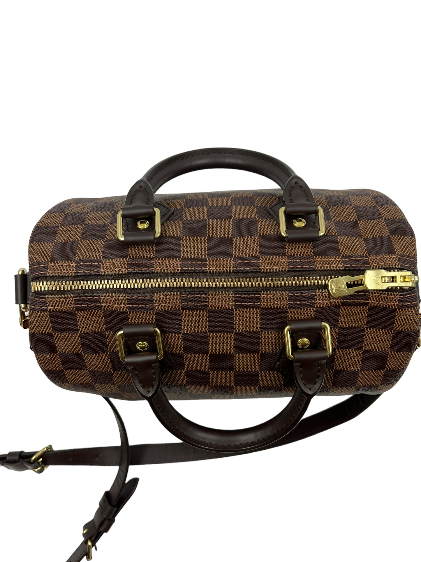 Louis Vuitton Damier Ebene Speedy 25 Bandouliere Handbag