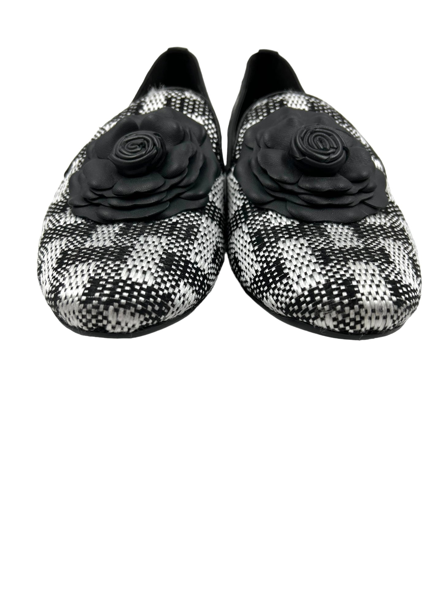 Taryn Rose Size 8 Black & White Plaid Brigitta Flats