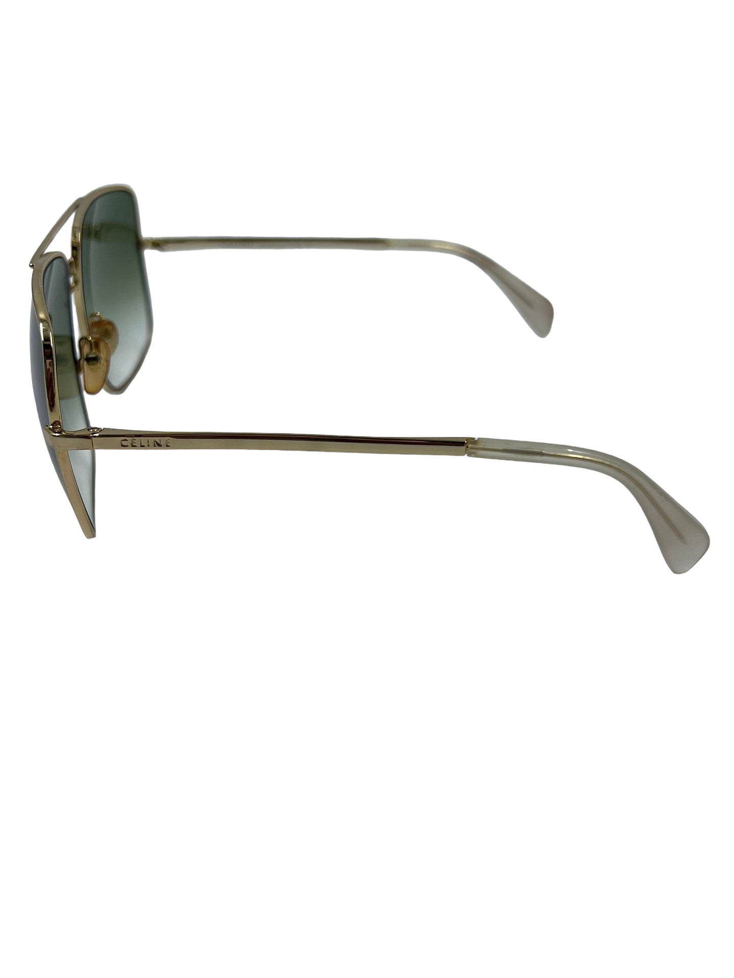 Celine CL41808/S Gold Metal Frame Square Sunglasses