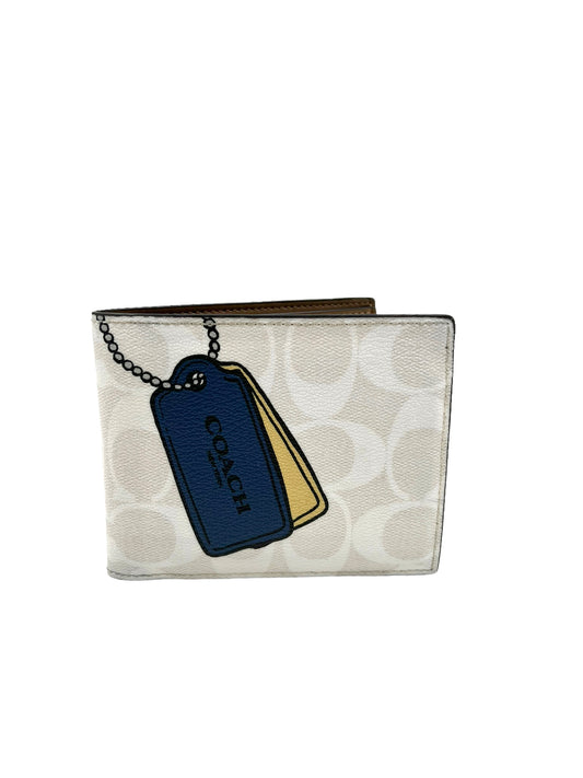 Coach Cream 3-in-1 Trompe L'oeil Signature Print Wallet