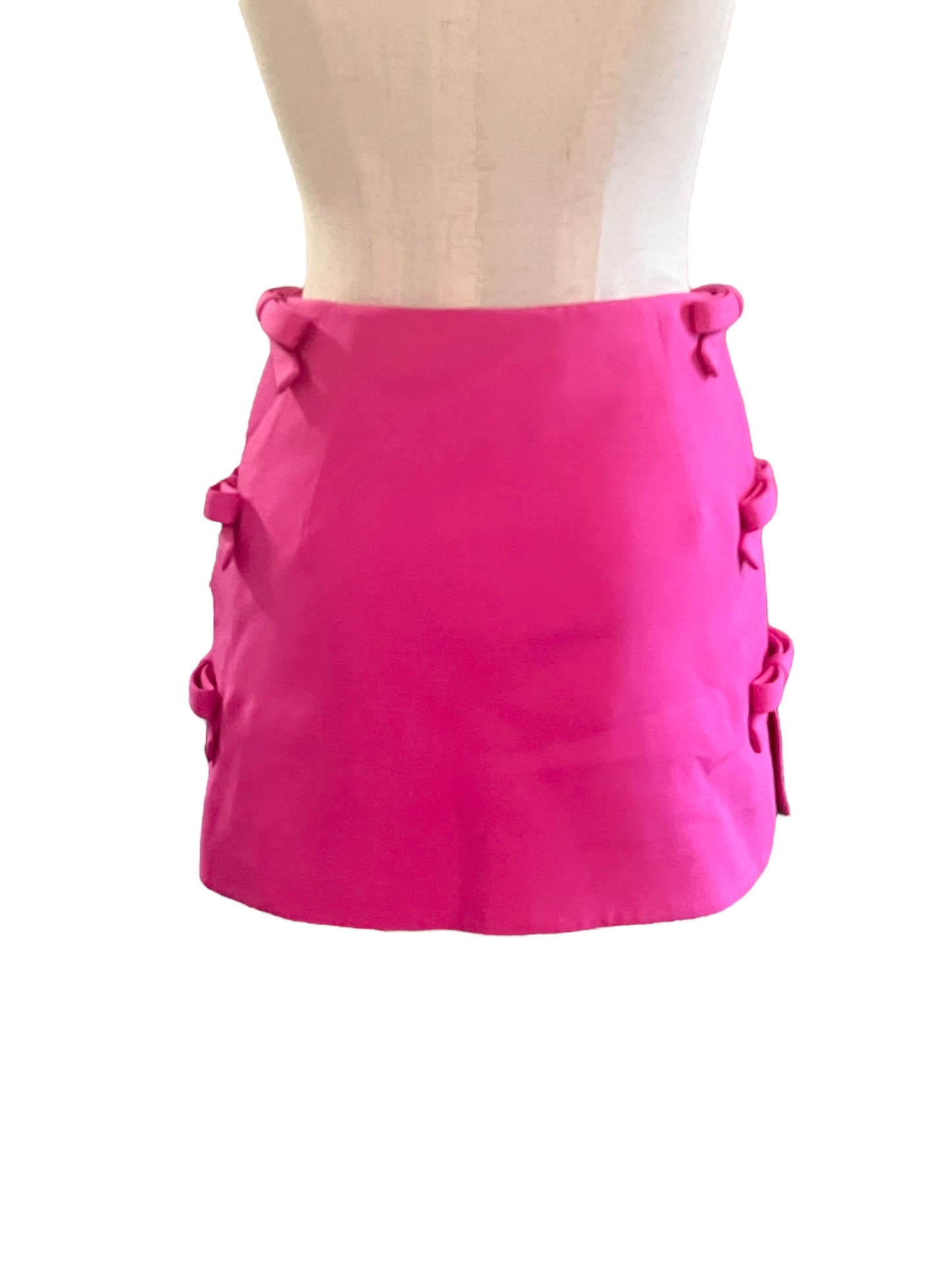 Valentino Size 38 Pink PP by Valentino Crepe Couture Bow Skort