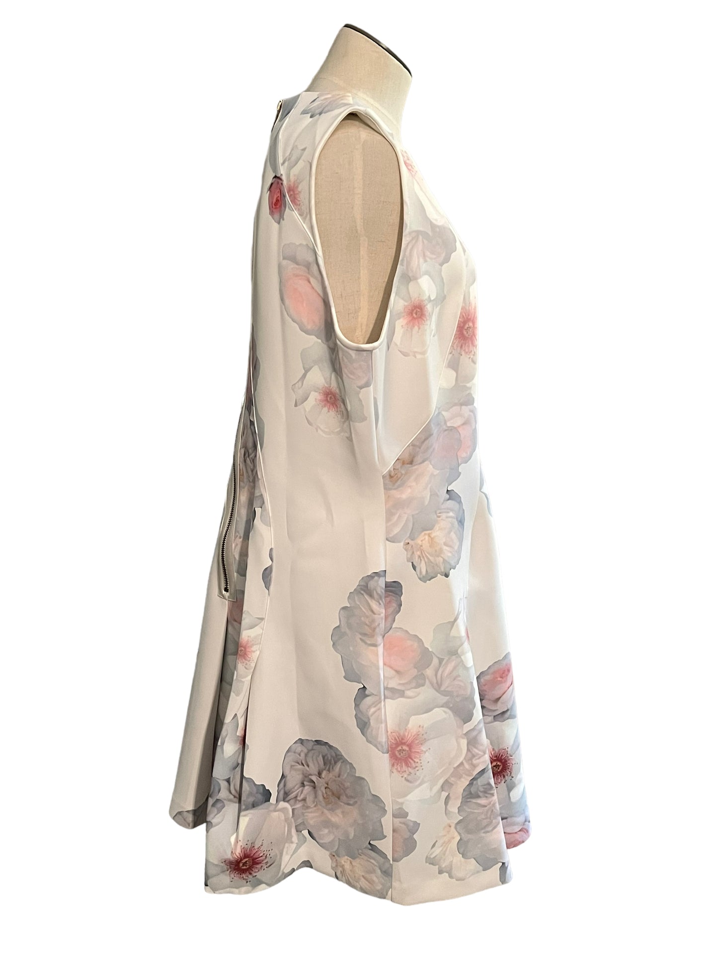 Ted Baker Size 12 Floral Neoprene Skater Dress