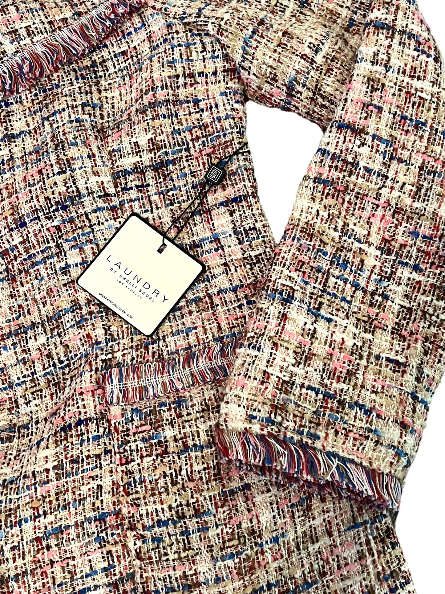 Laundry by Shelli Segal Pink Tweed Size M Jacket Blazer