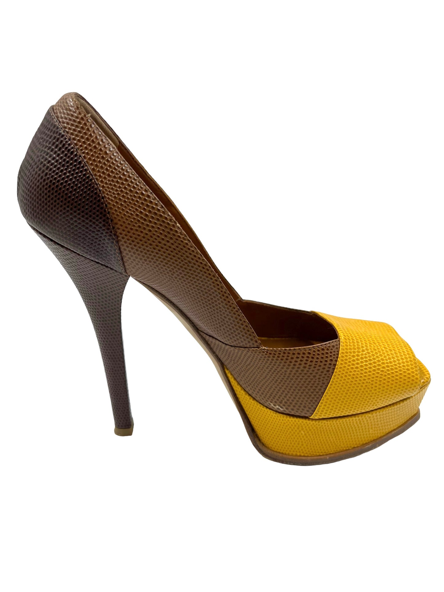 Fendi Size 40 Color Block 'Fendista' Platform Heels