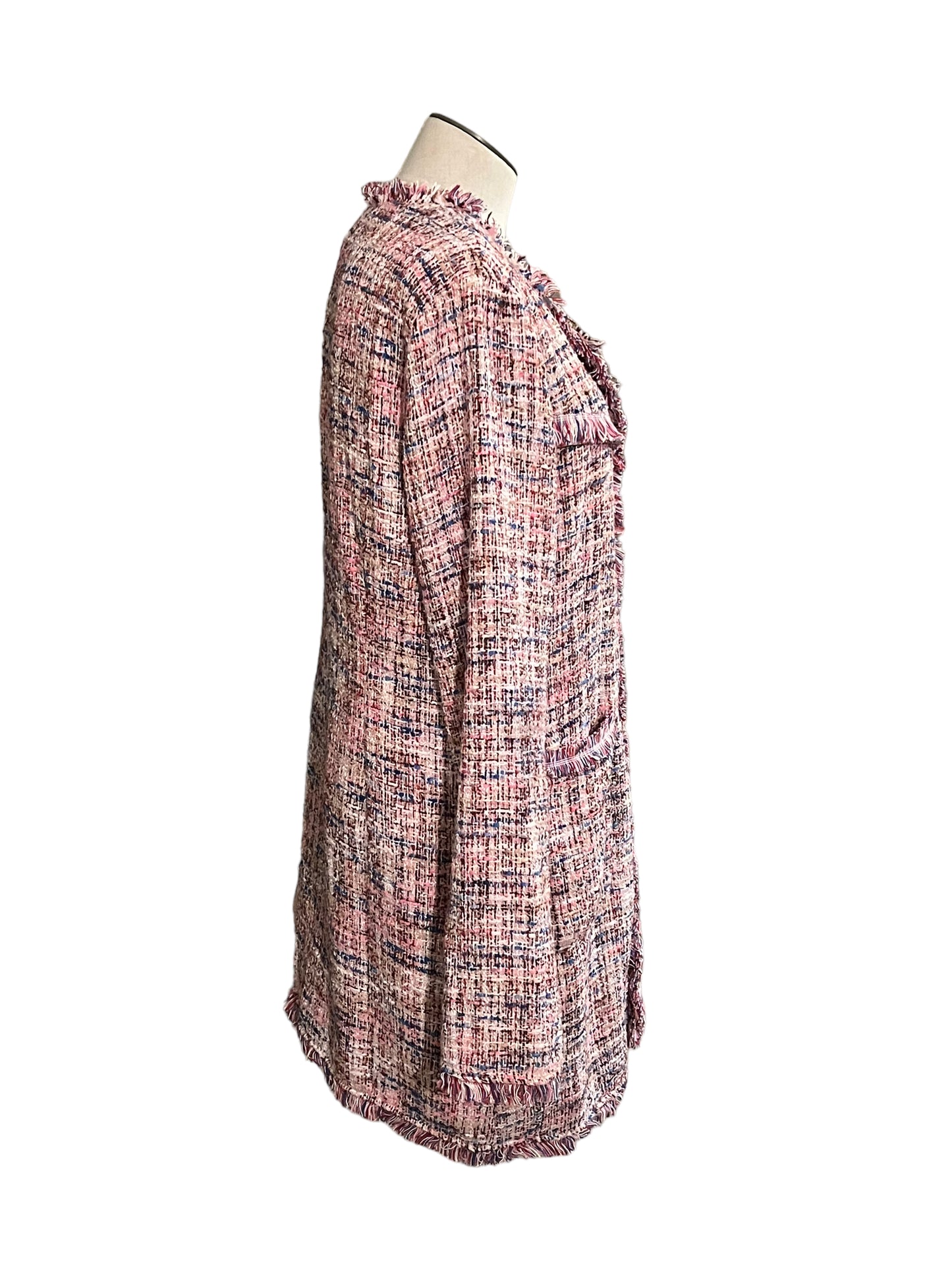 Laundry by Shelli Segal Pink Tweed Size M Jacket Blazer