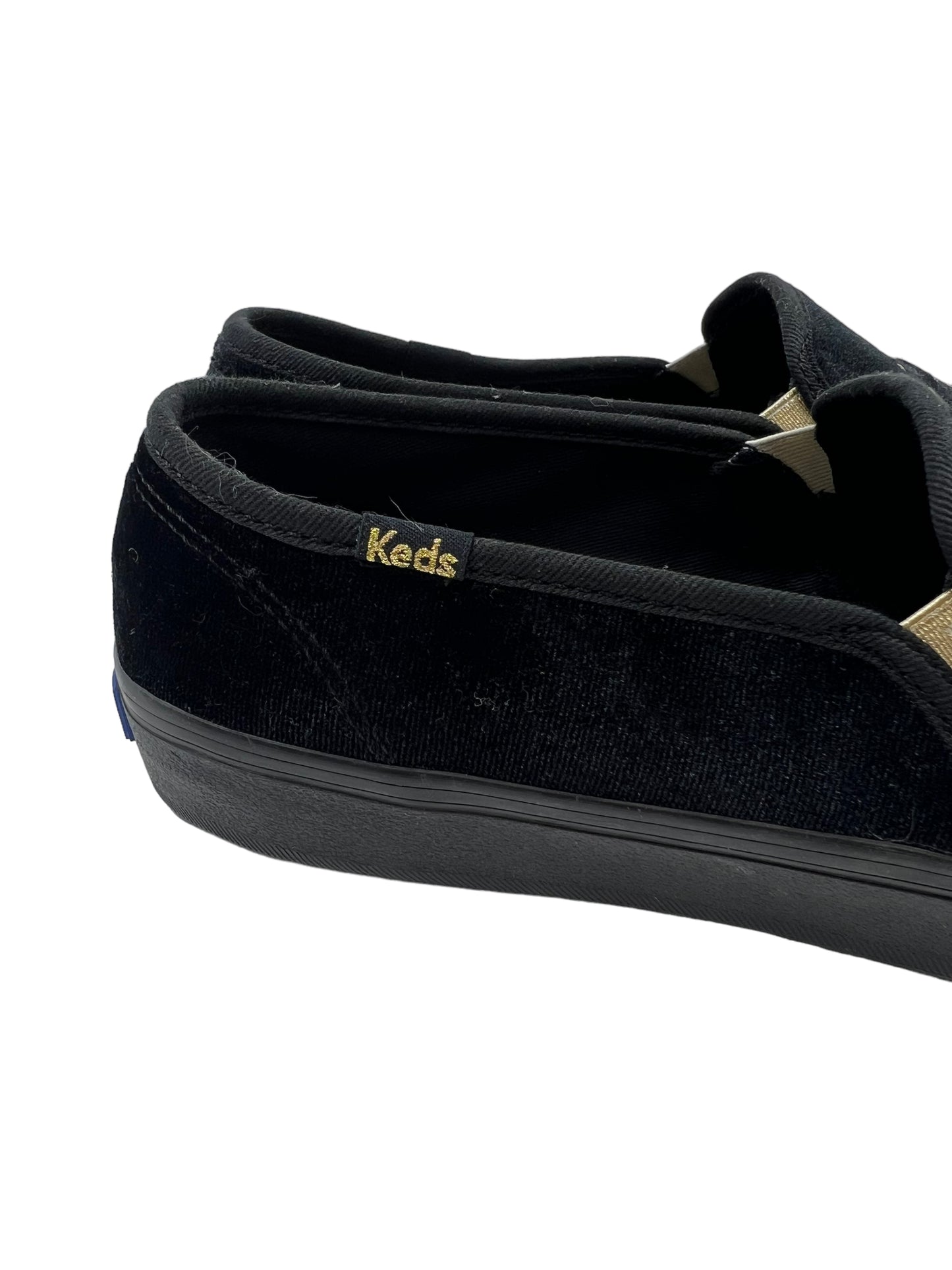 Keds Size 9 Black Velvet Double Decker Cheers Sneakers