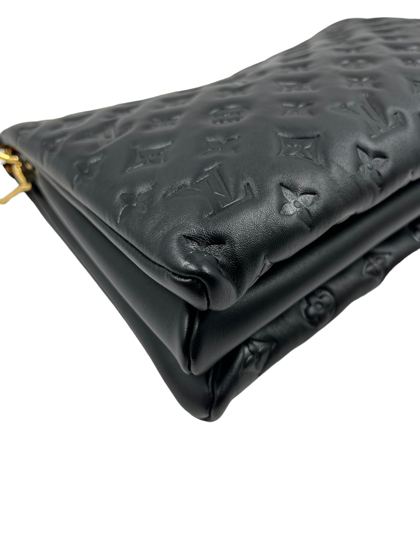 Louis Vuitton Black Lambskin Coussin MM Shoulder Bag
