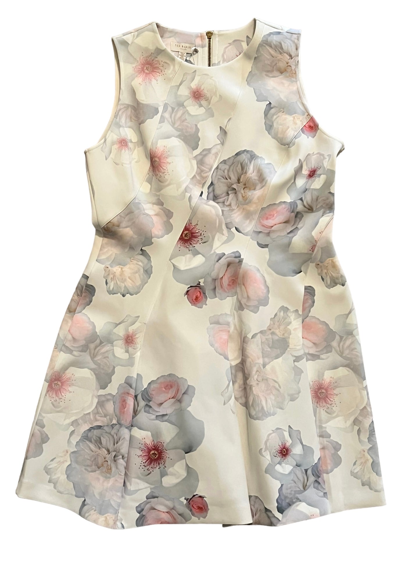 Ted Baker Size 12 Floral Neoprene Skater Dress