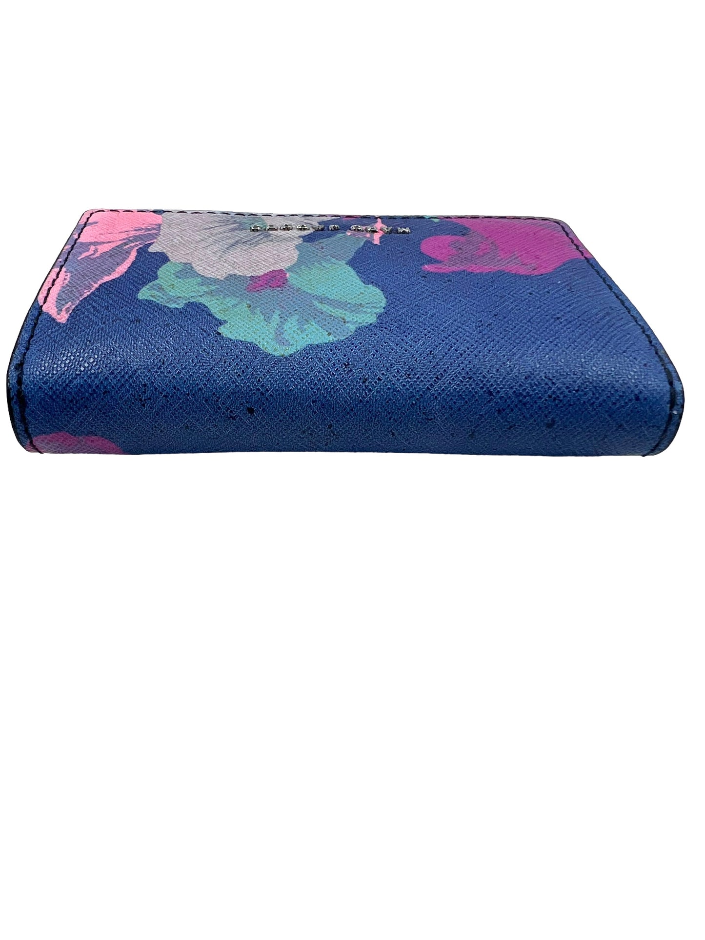 Marc Jacobs Blue Floral Leather Bifold Wallet