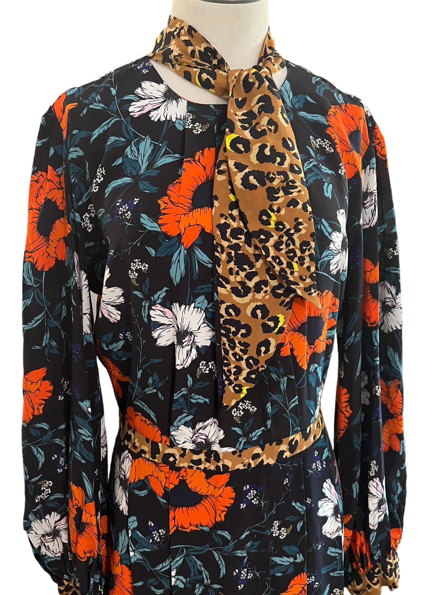 Hunter Bell Size 6 Silk Mixed Print Dress